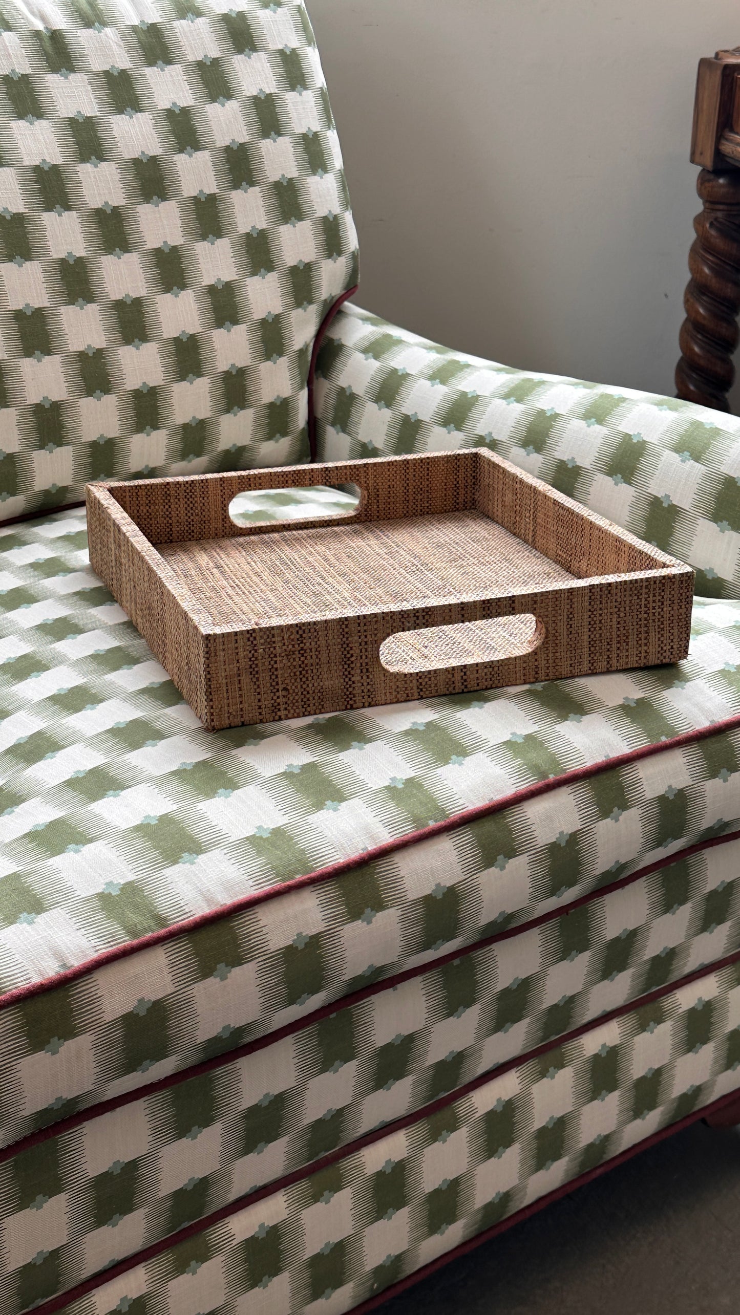 Grasscloth Serving Tray