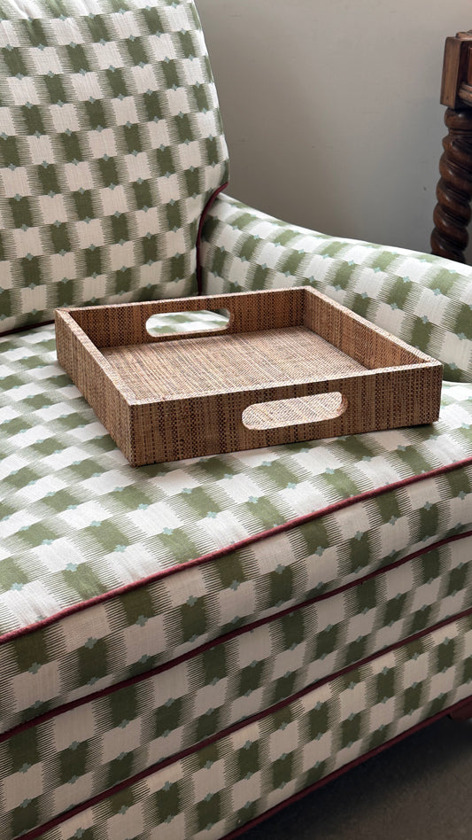 Grasscloth Serving Tray
