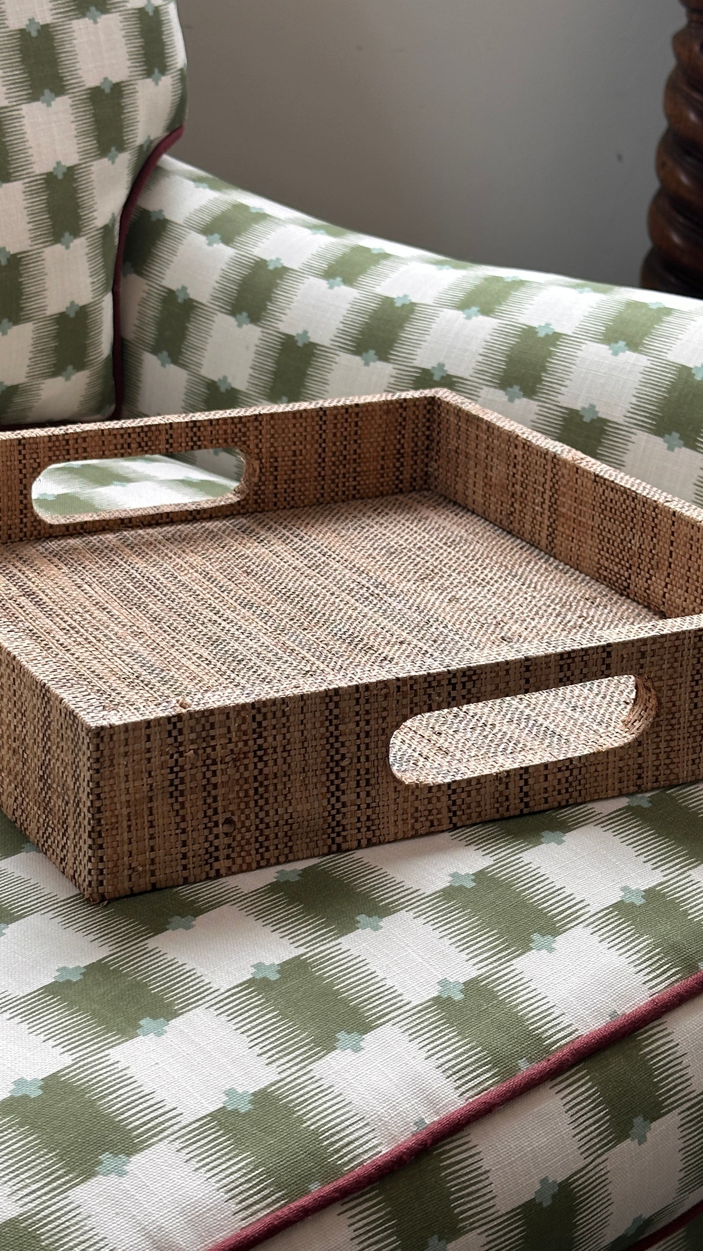 Grasscloth Serving Tray