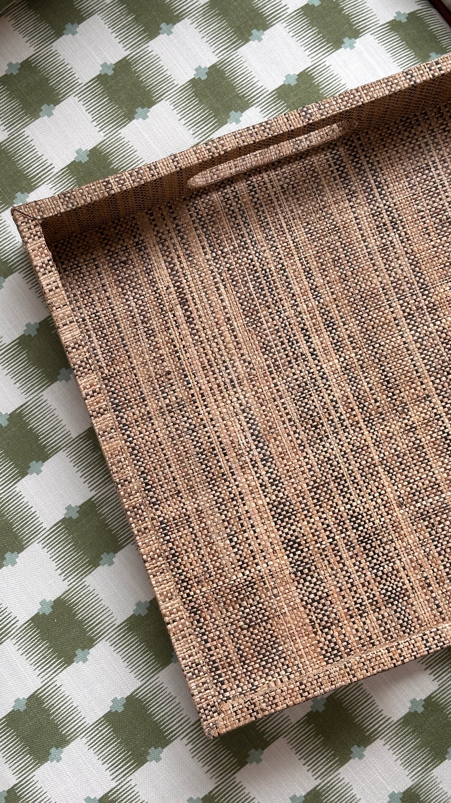 Grasscloth Serving Tray