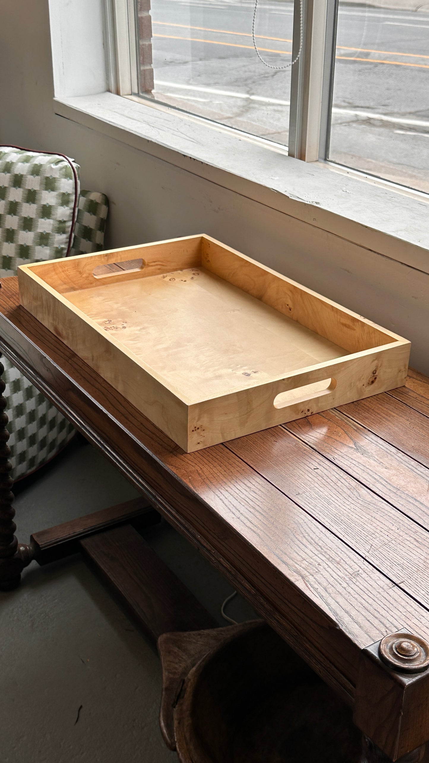Burled Serving Tray
