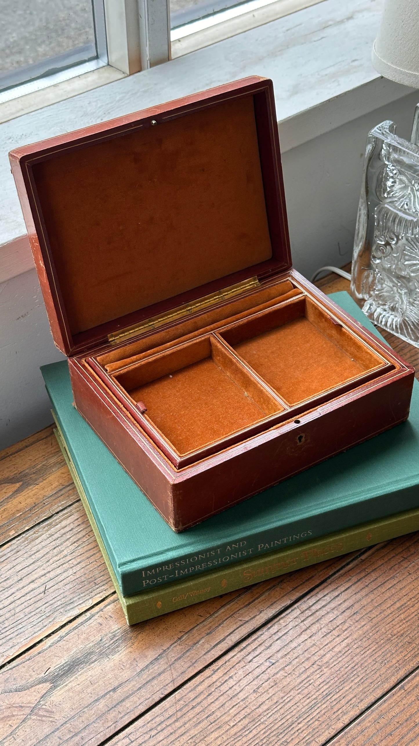 Vintage Leather Jewellery Box