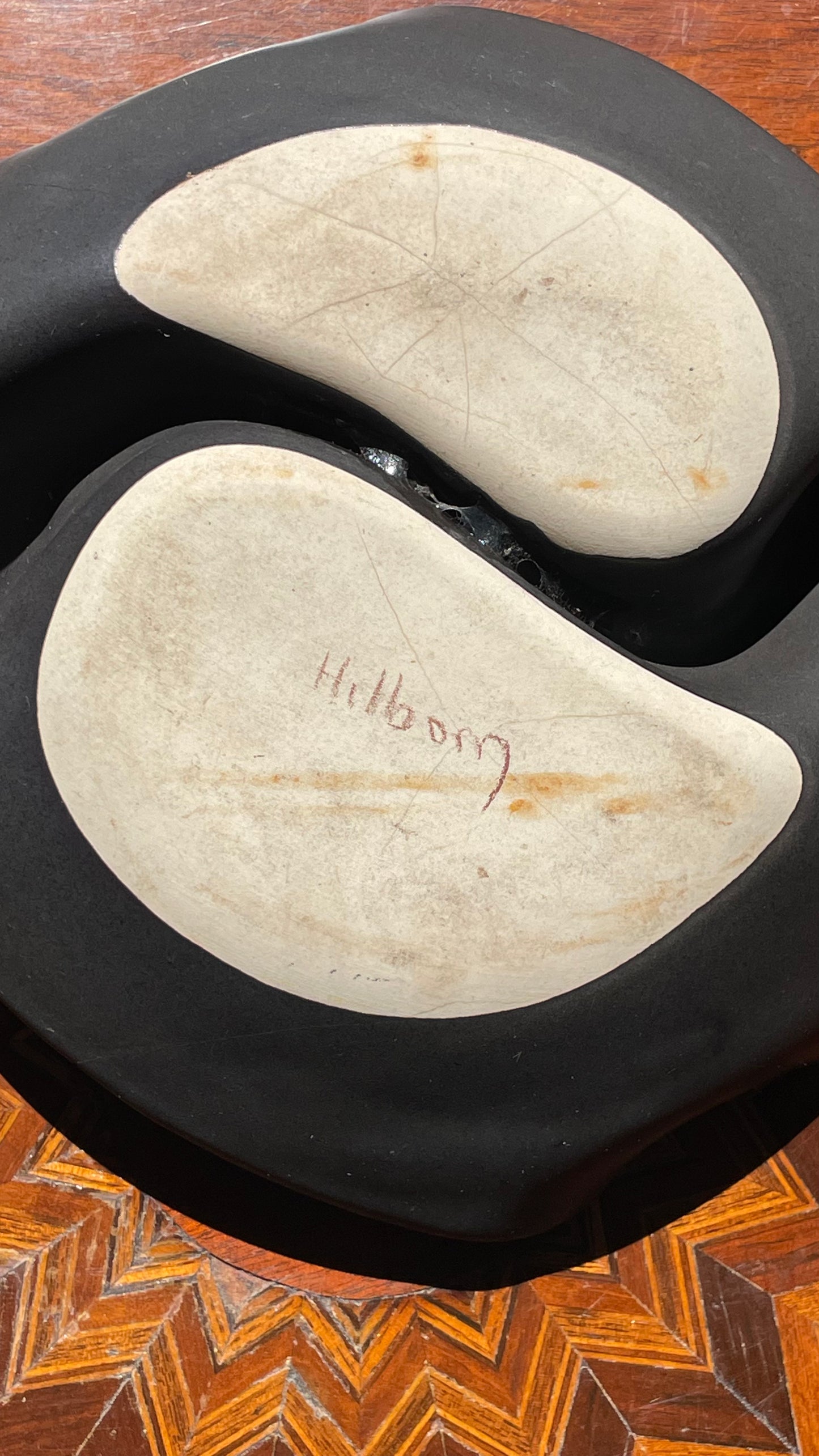 2-Sided Condiment Set Dish by Hilborn Pottery