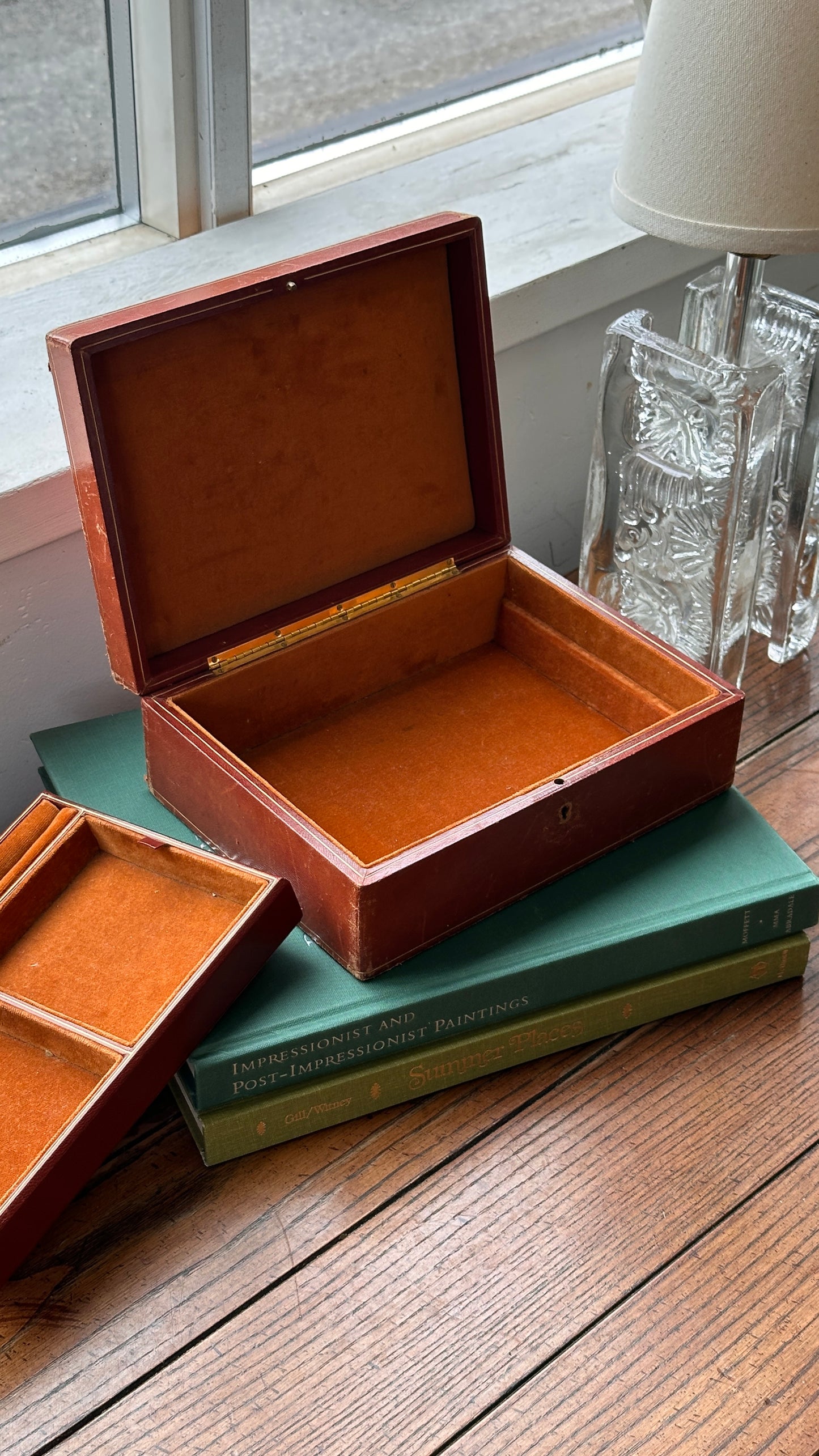 Vintage Leather Jewellery Box