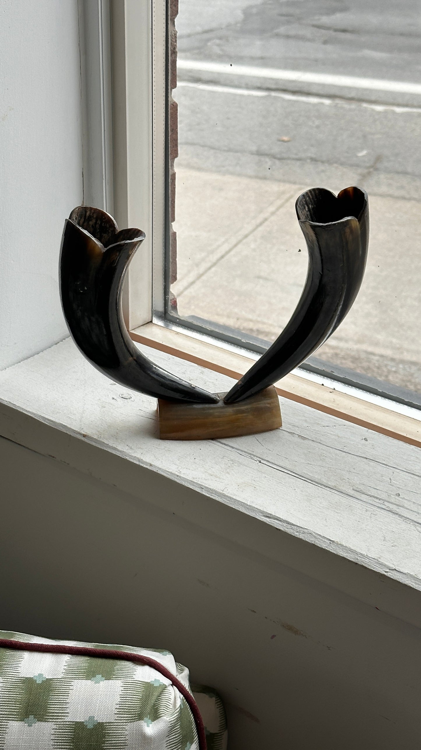 Vintage Horn Sculpture / Vase