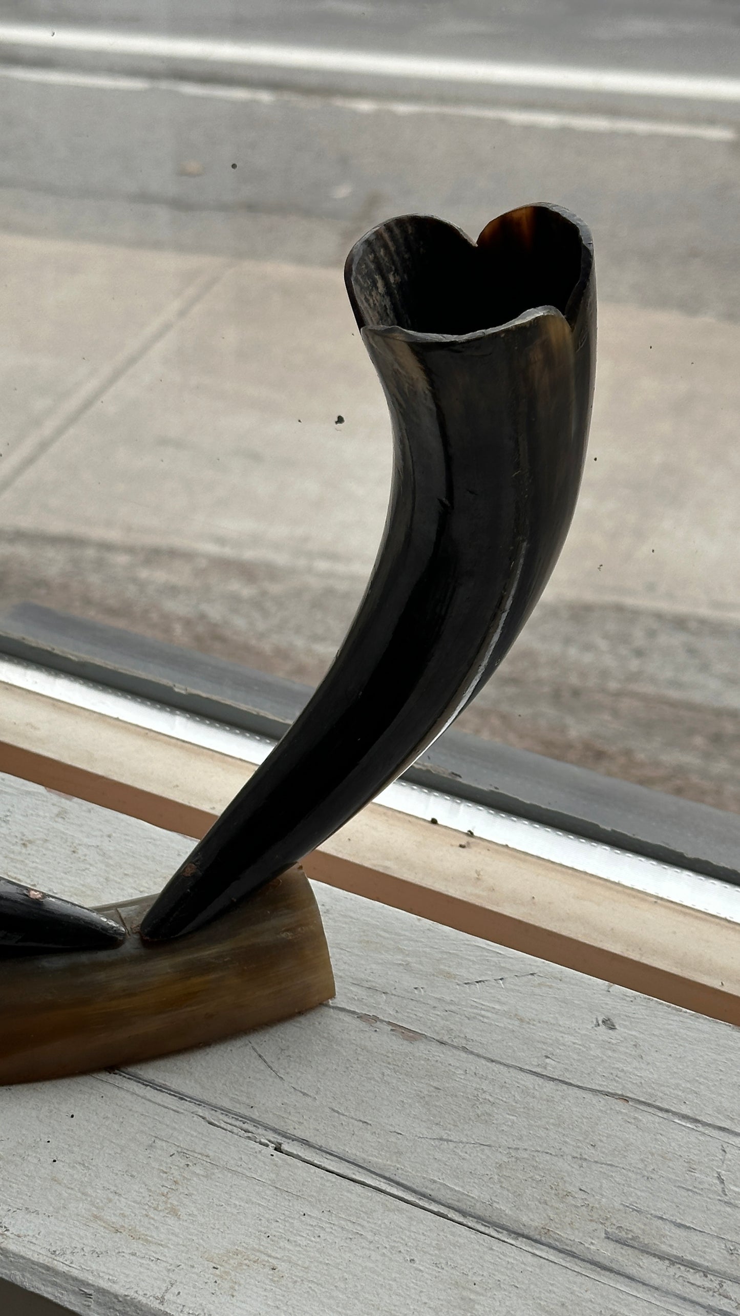 Vintage Horn Sculpture / Vase