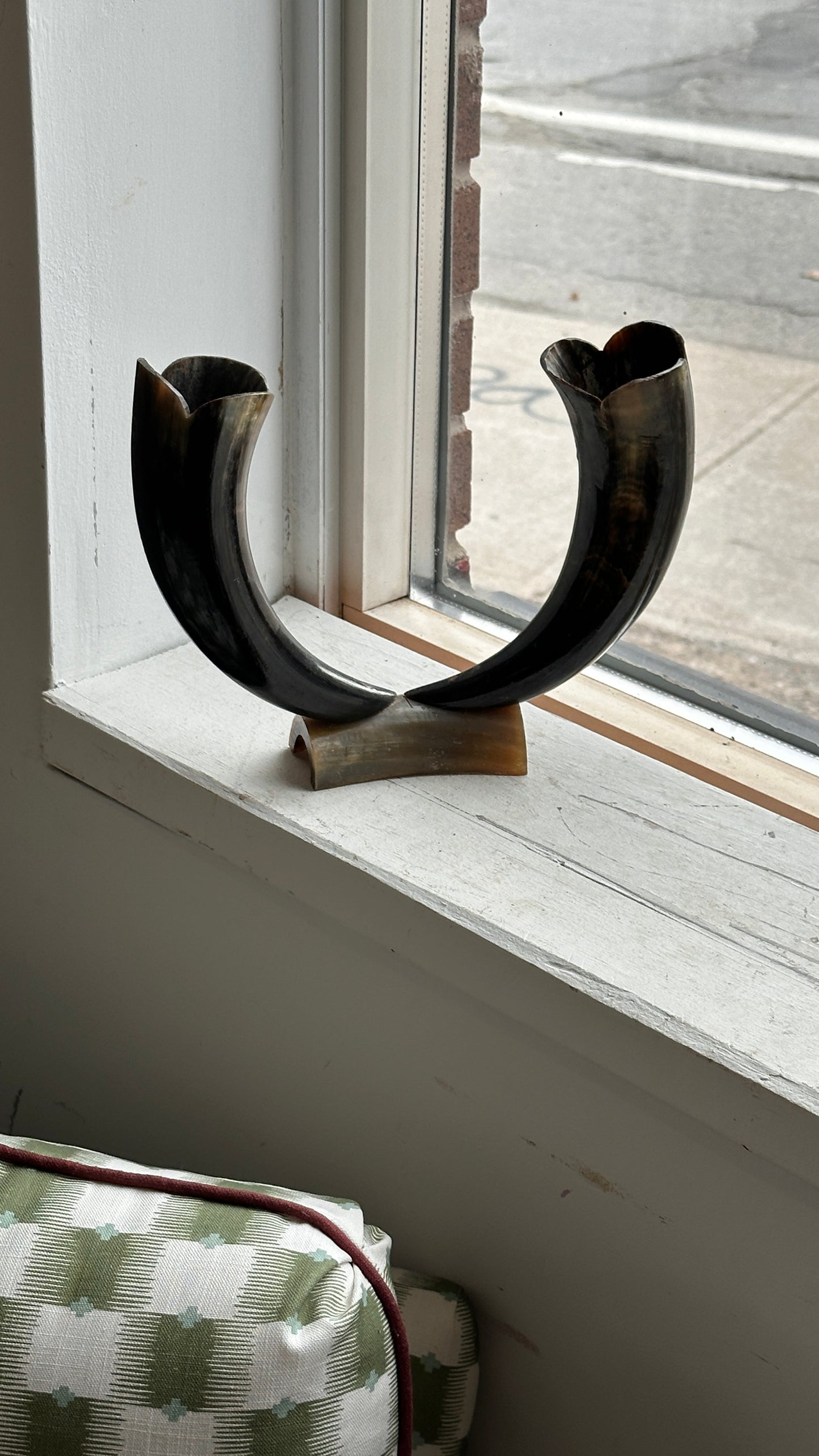 Vintage Horn Sculpture / Vase