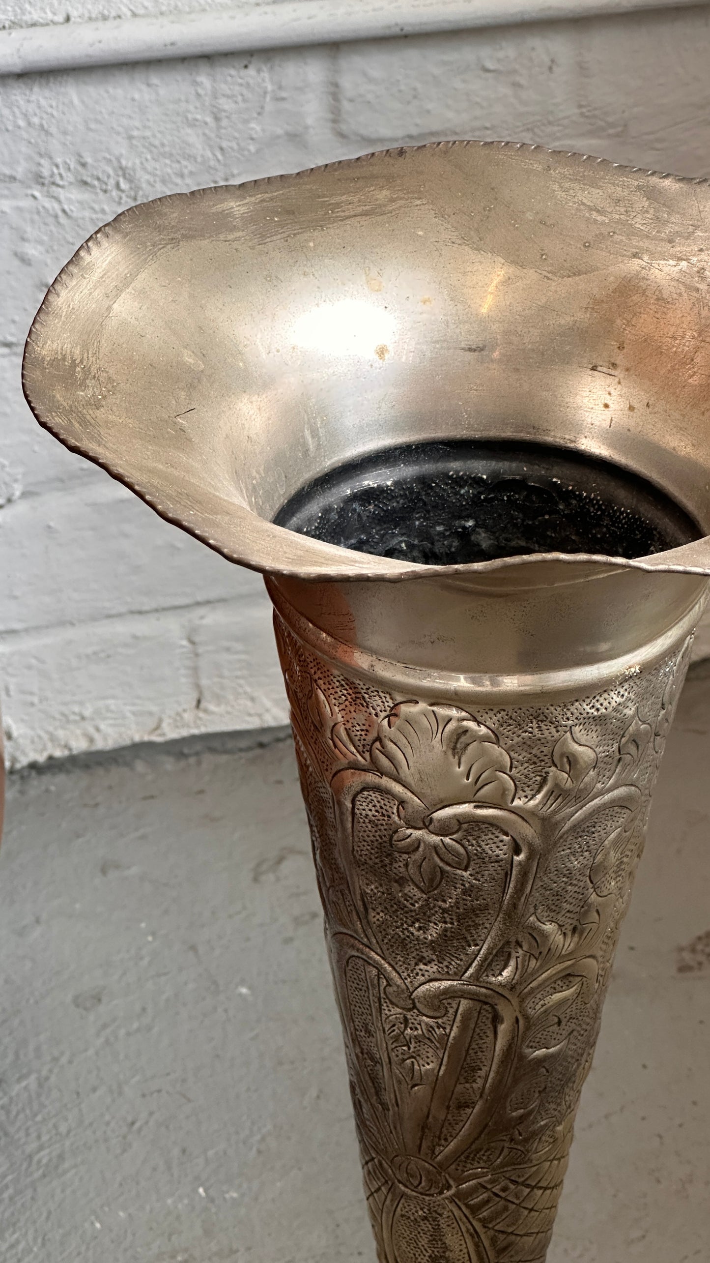 Large Antique Silver Vase