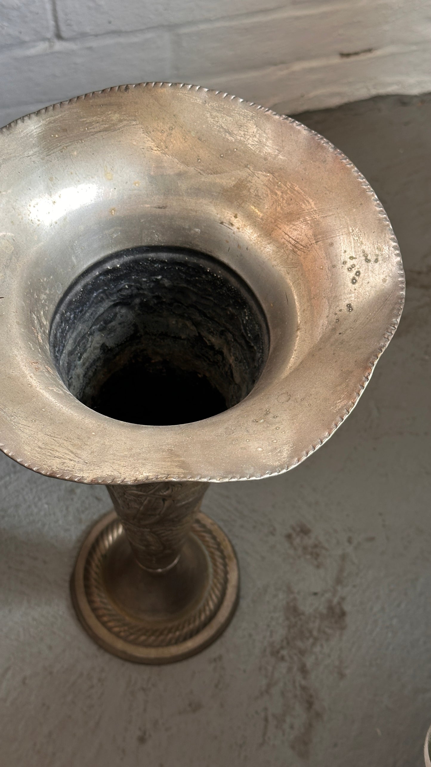 Large Antique Silver Vase