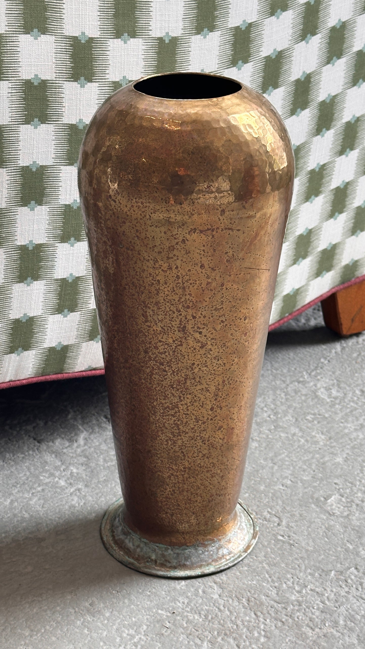 Hammered Brass Vase