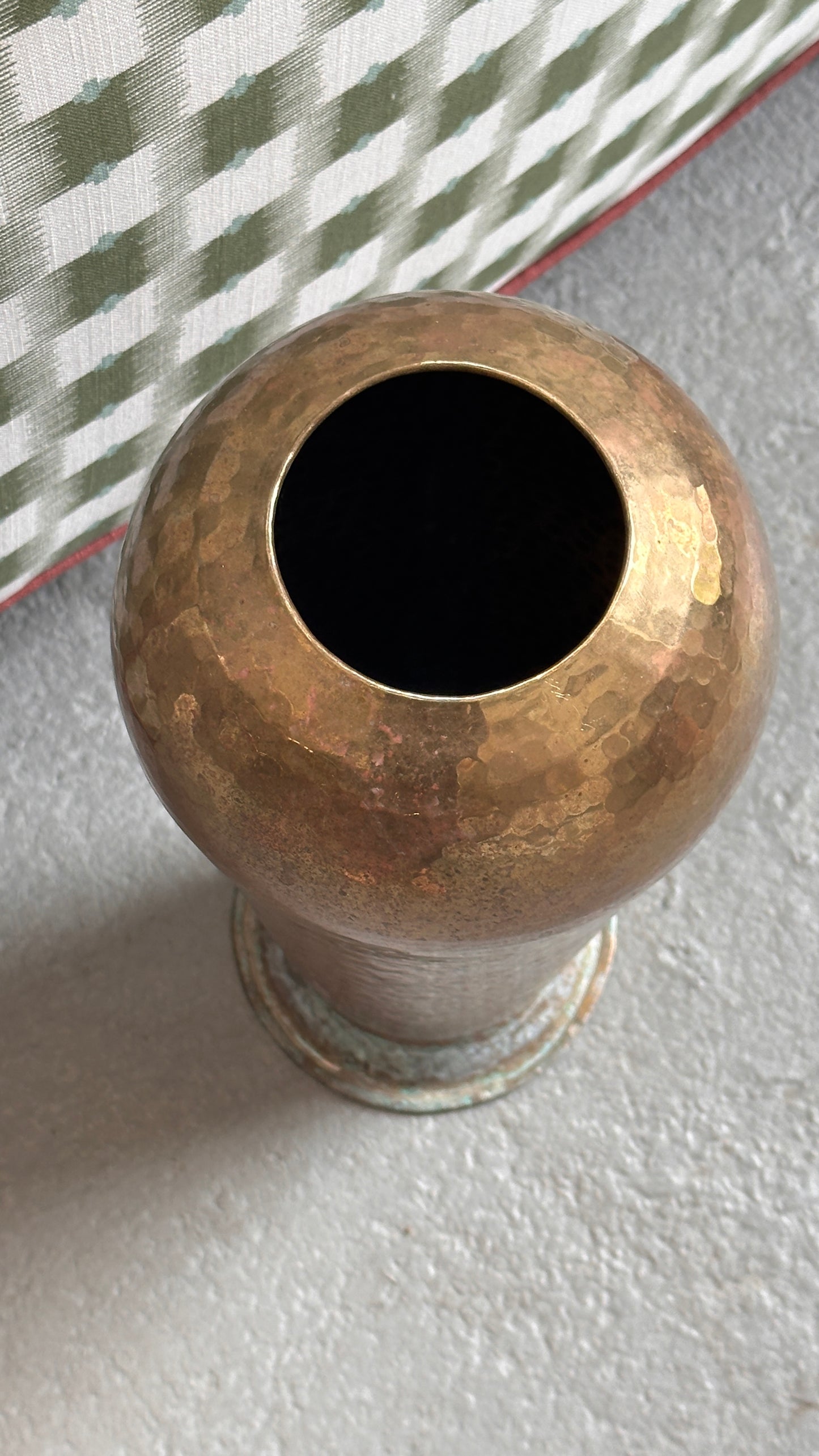Hammered Brass Vase
