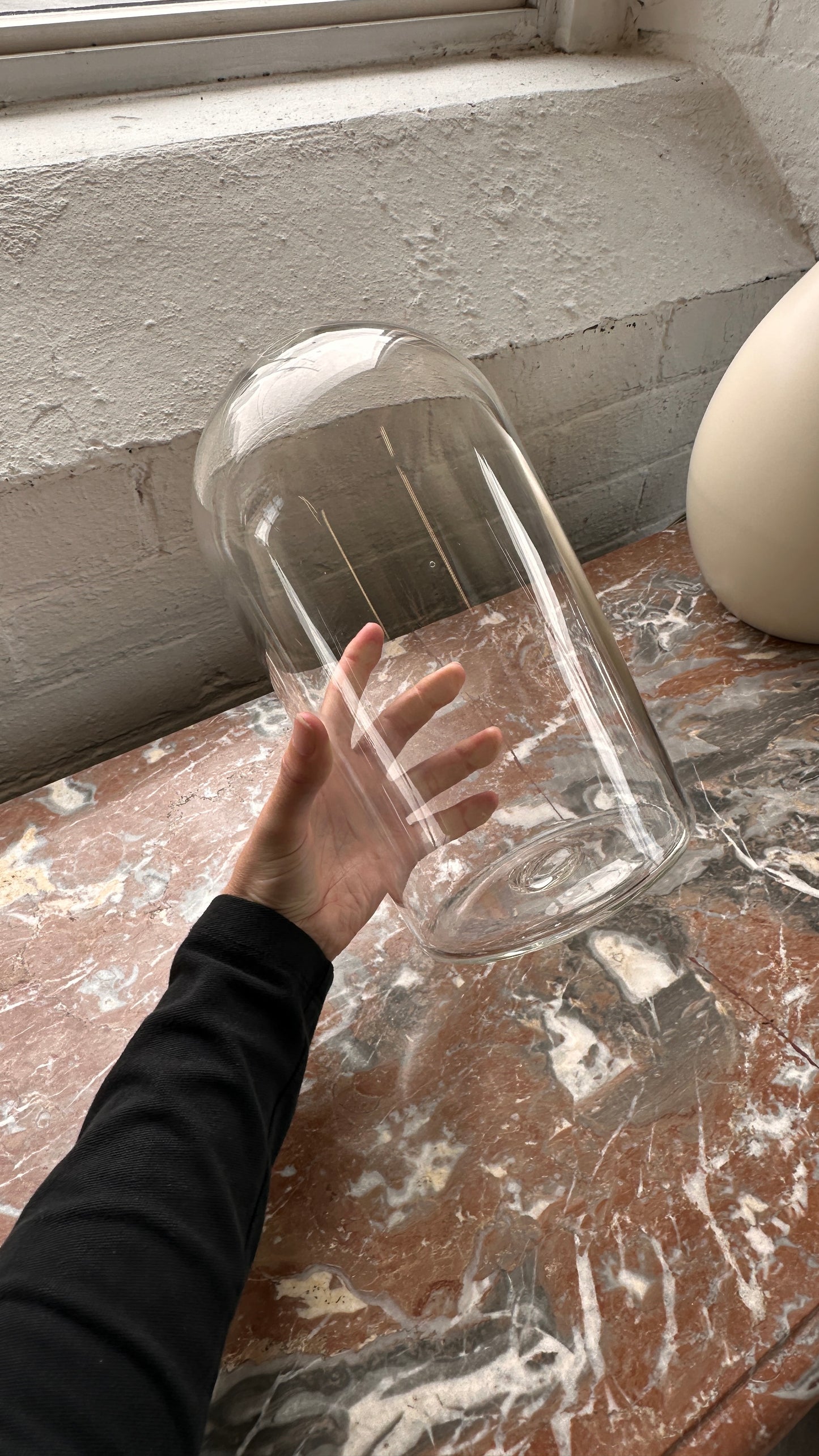 Large Blown Glass Bud Vase