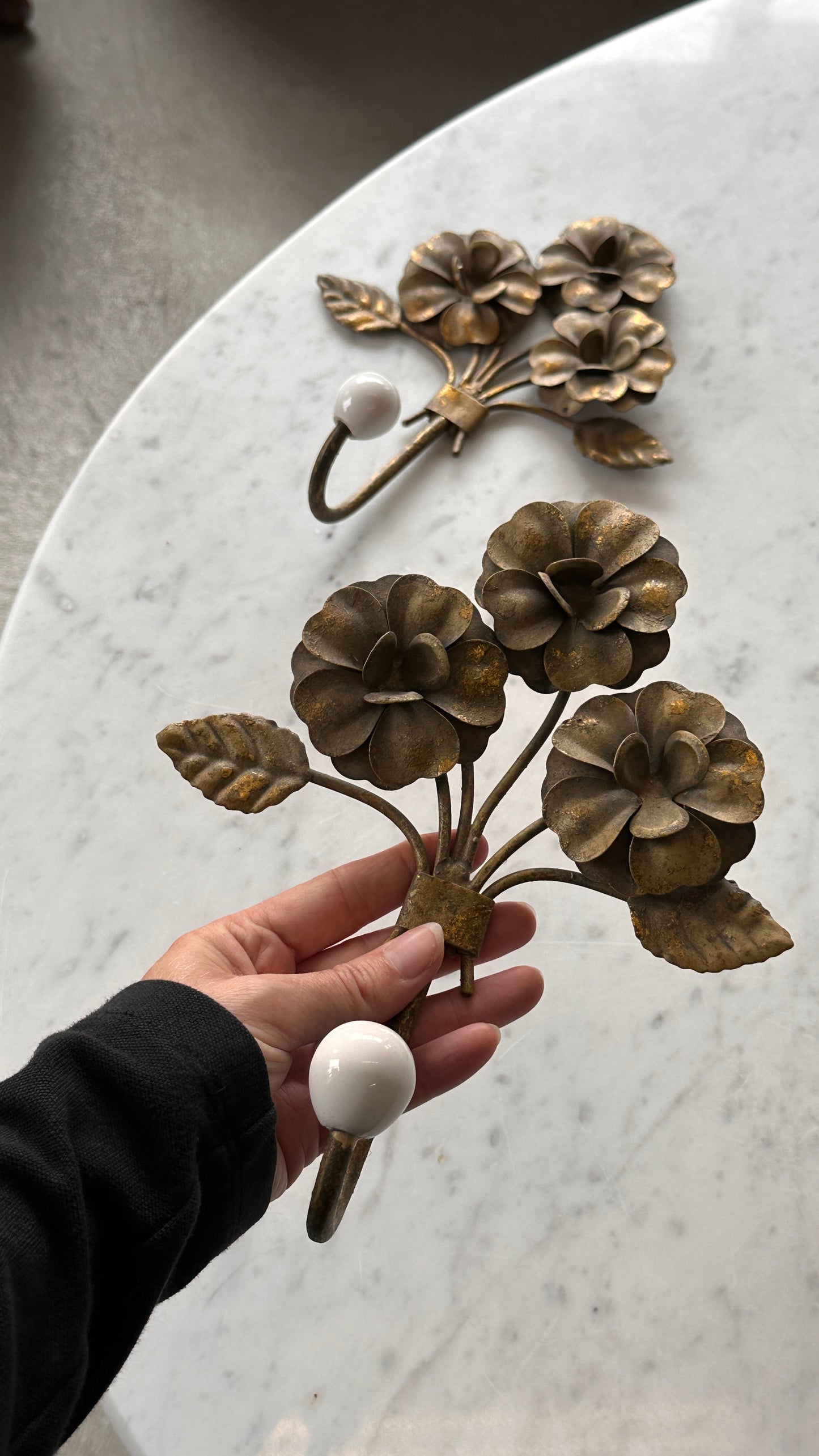 Pair of Floral Wall Hooks