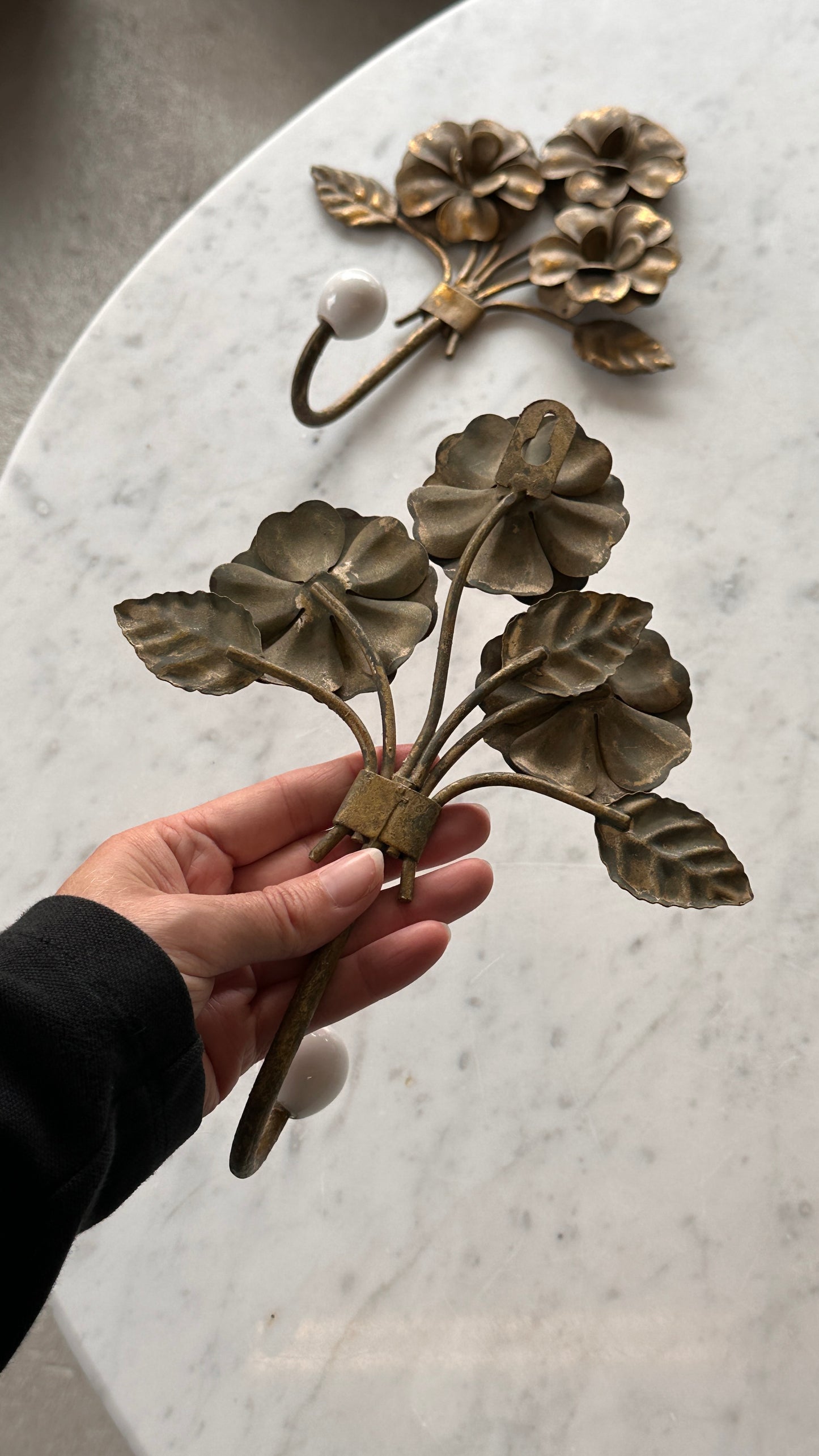 Pair of Floral Wall Hooks