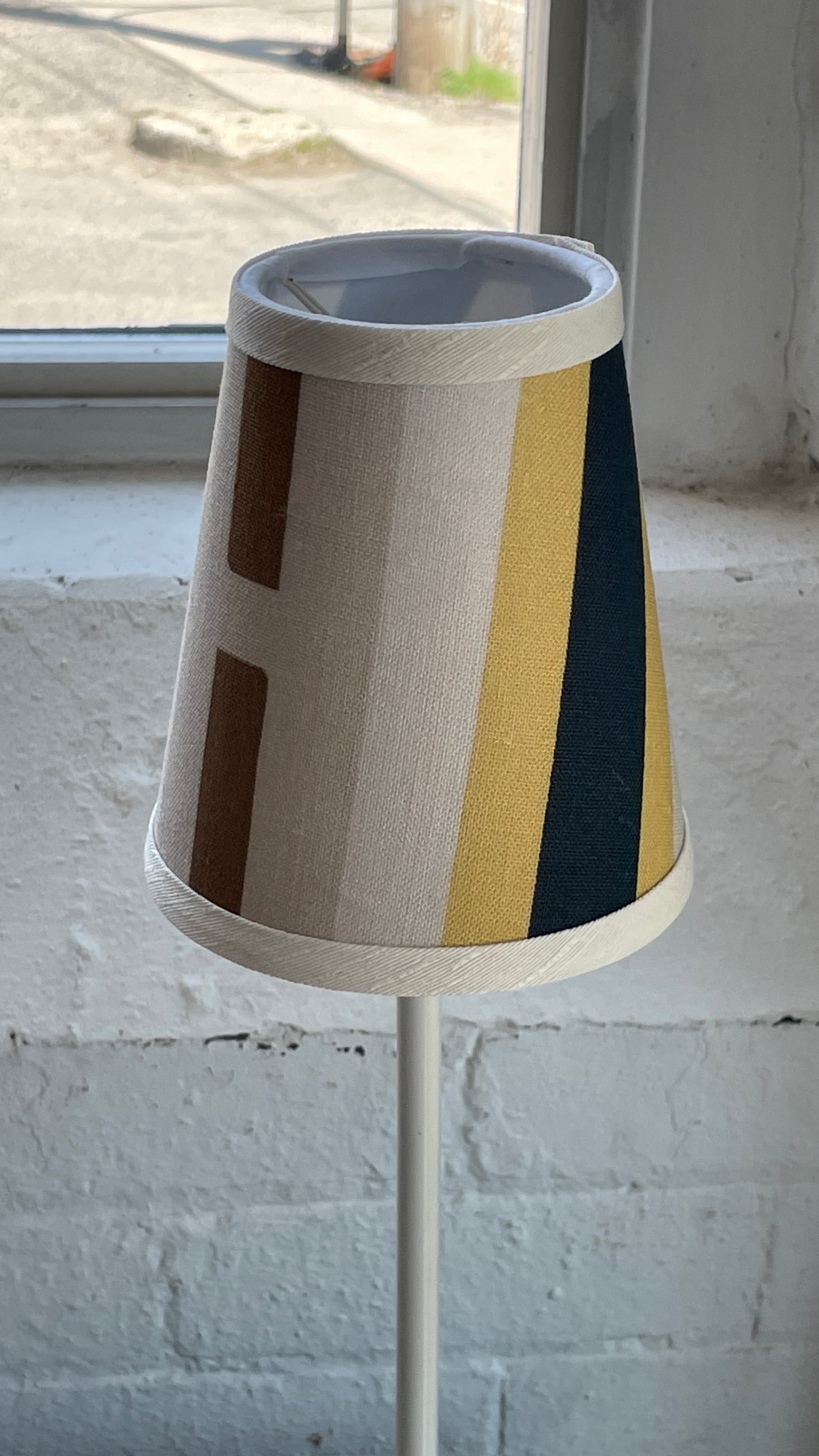 Contemporary Table Lamp with Custom Shade