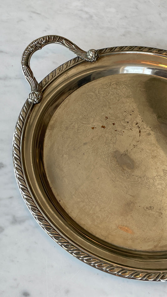 Large Silver Plated Serving Tray