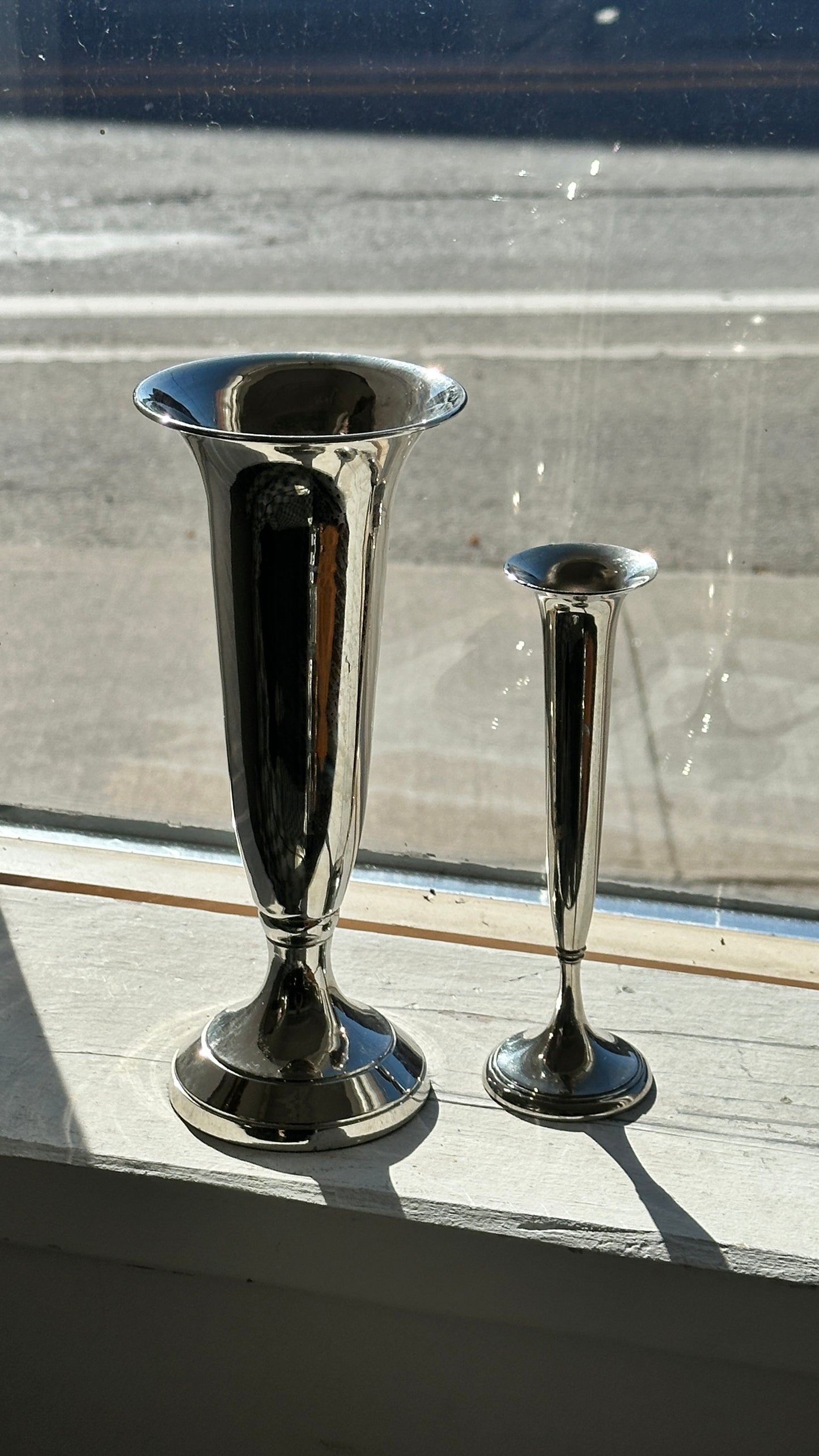 Pair of Metal Vases