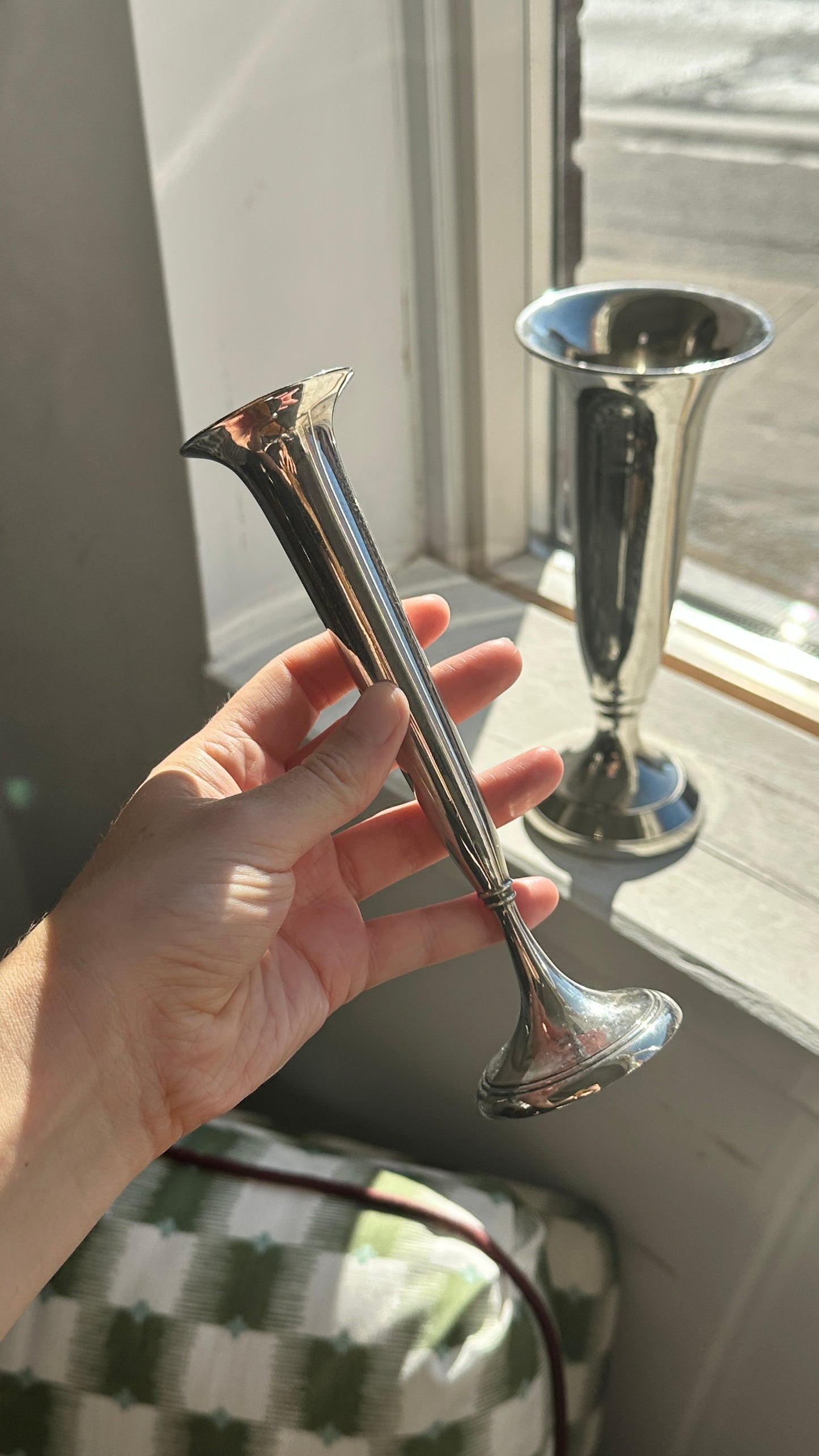 Pair of Metal Vases