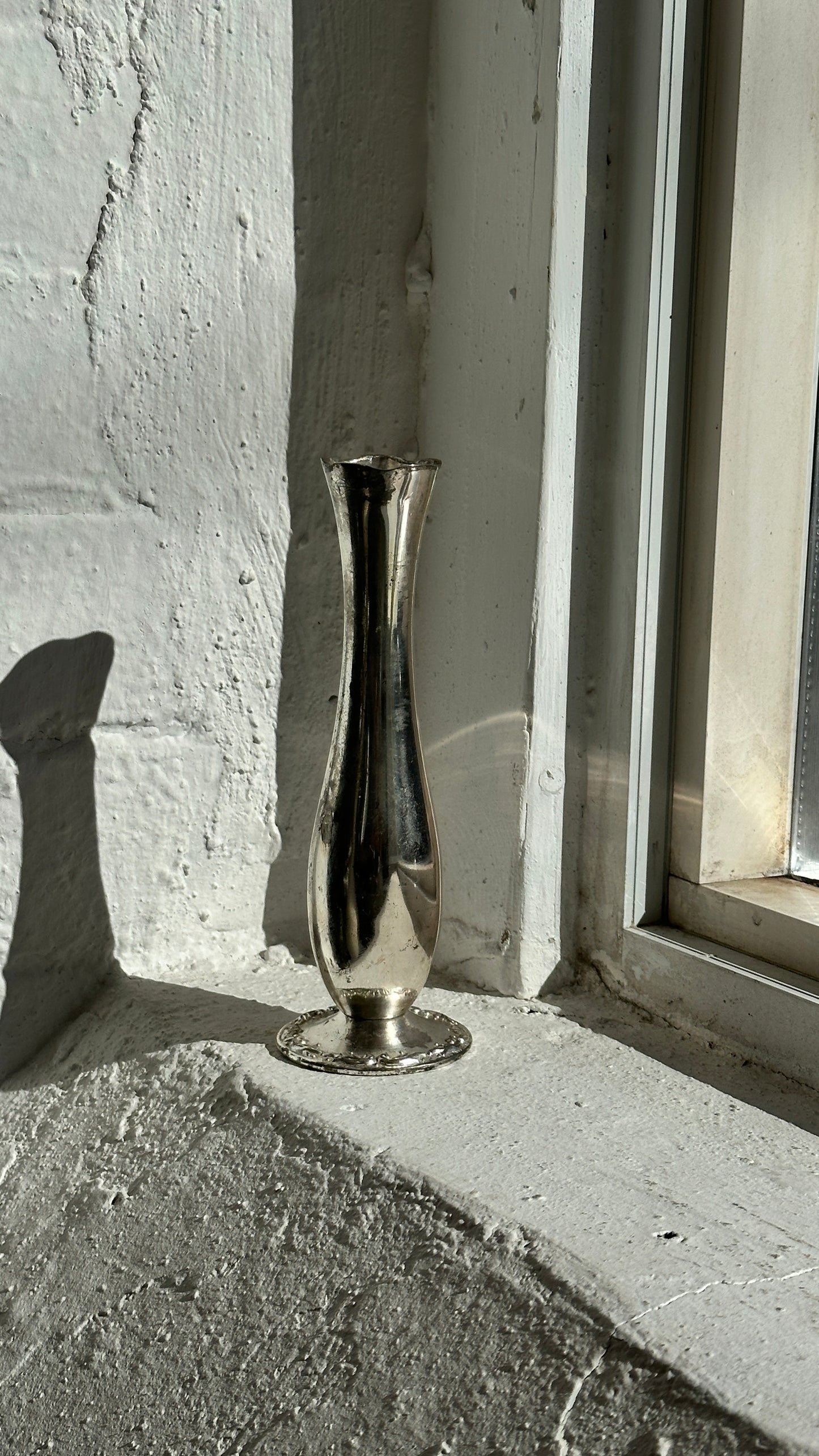 Vintage Silver Bud Vase