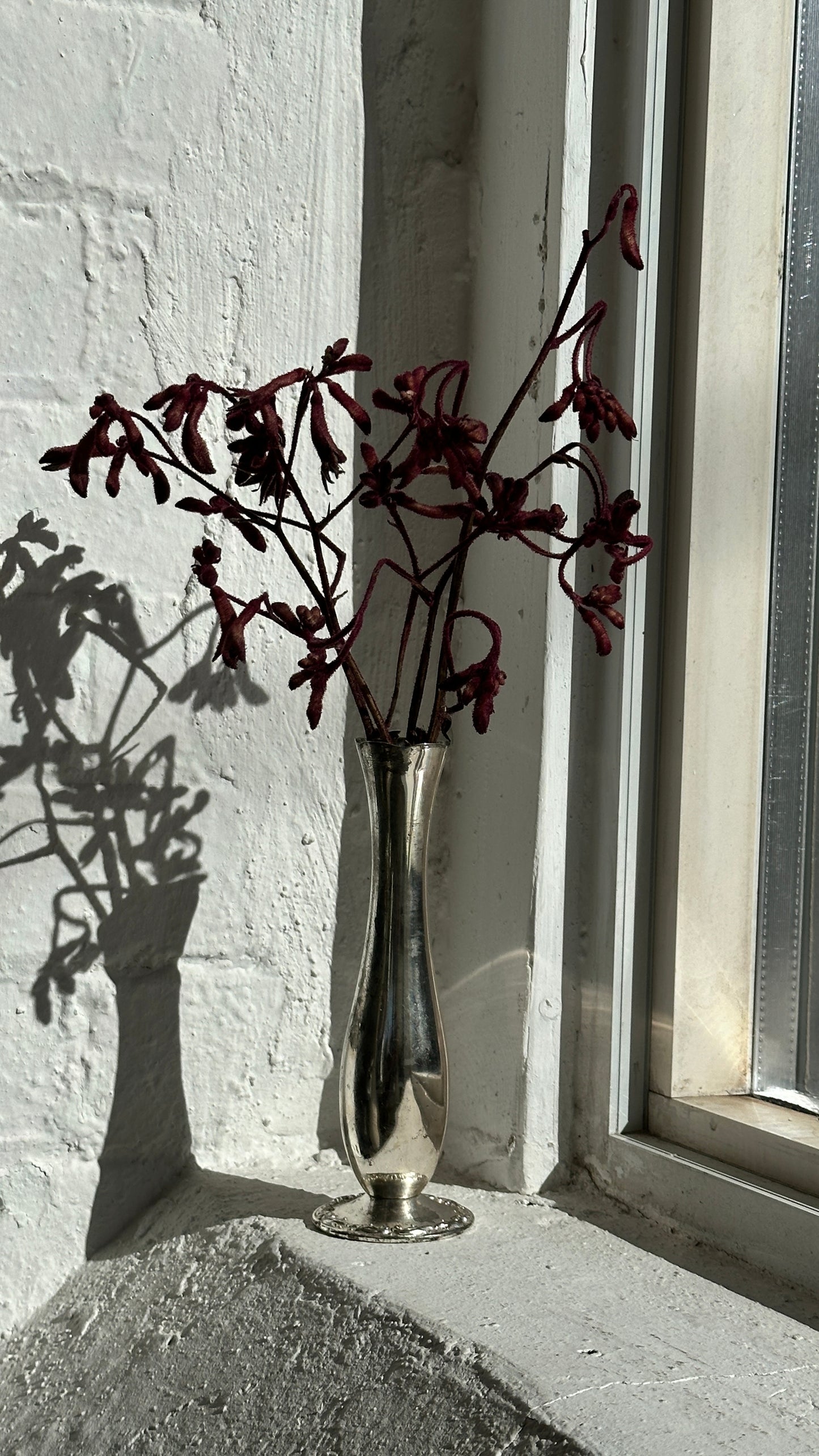 Vintage Silver Bud Vase
