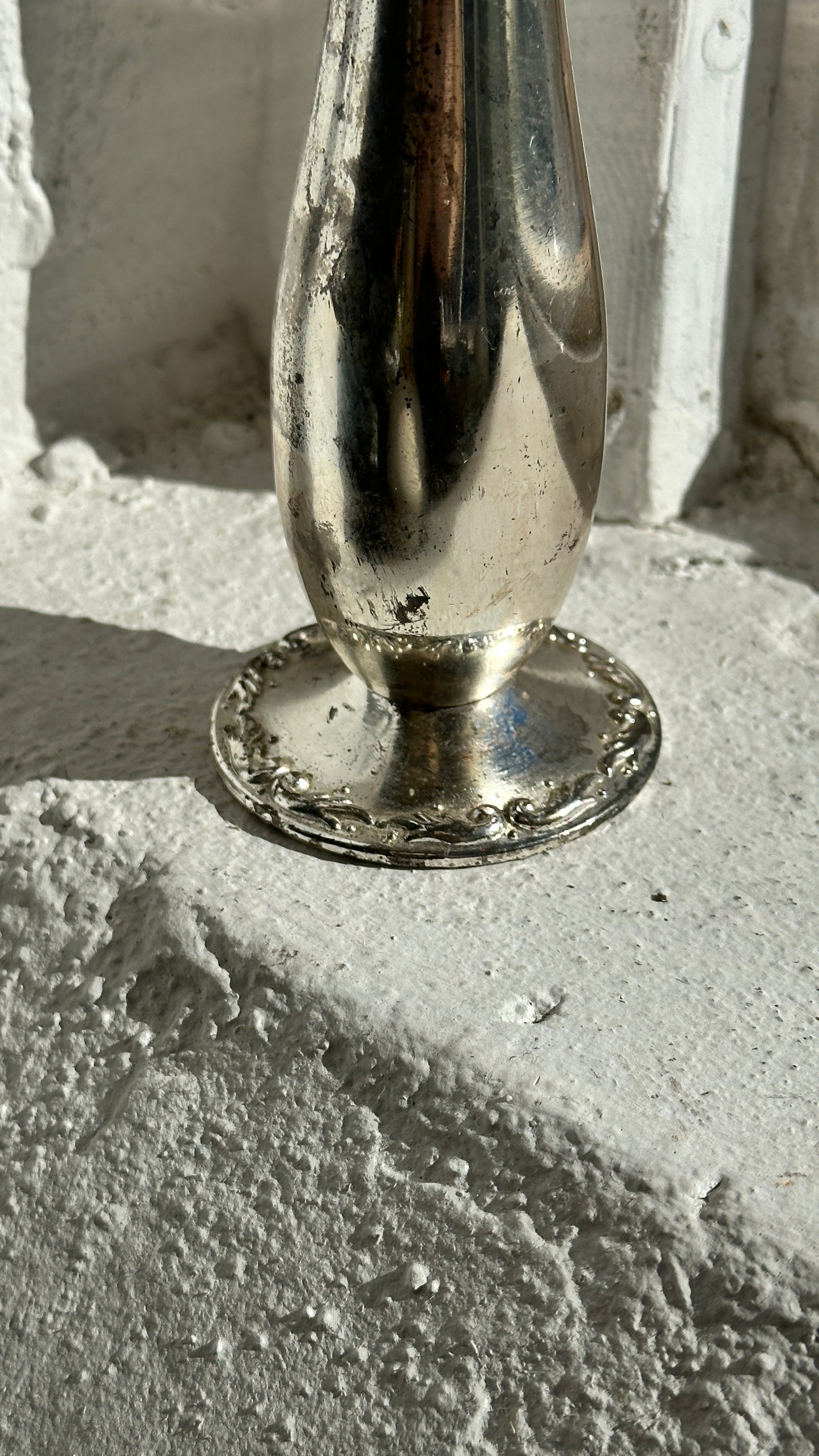 Vintage Silver Bud Vase