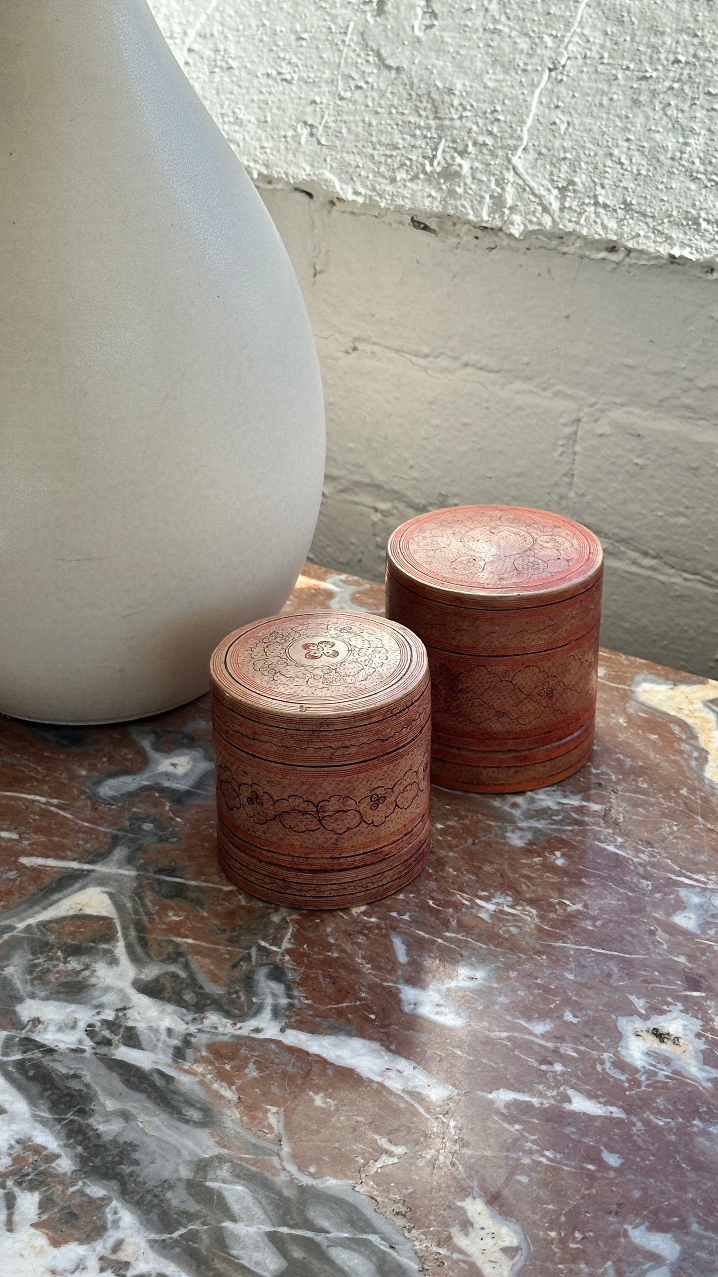Pair of Lidded Containers