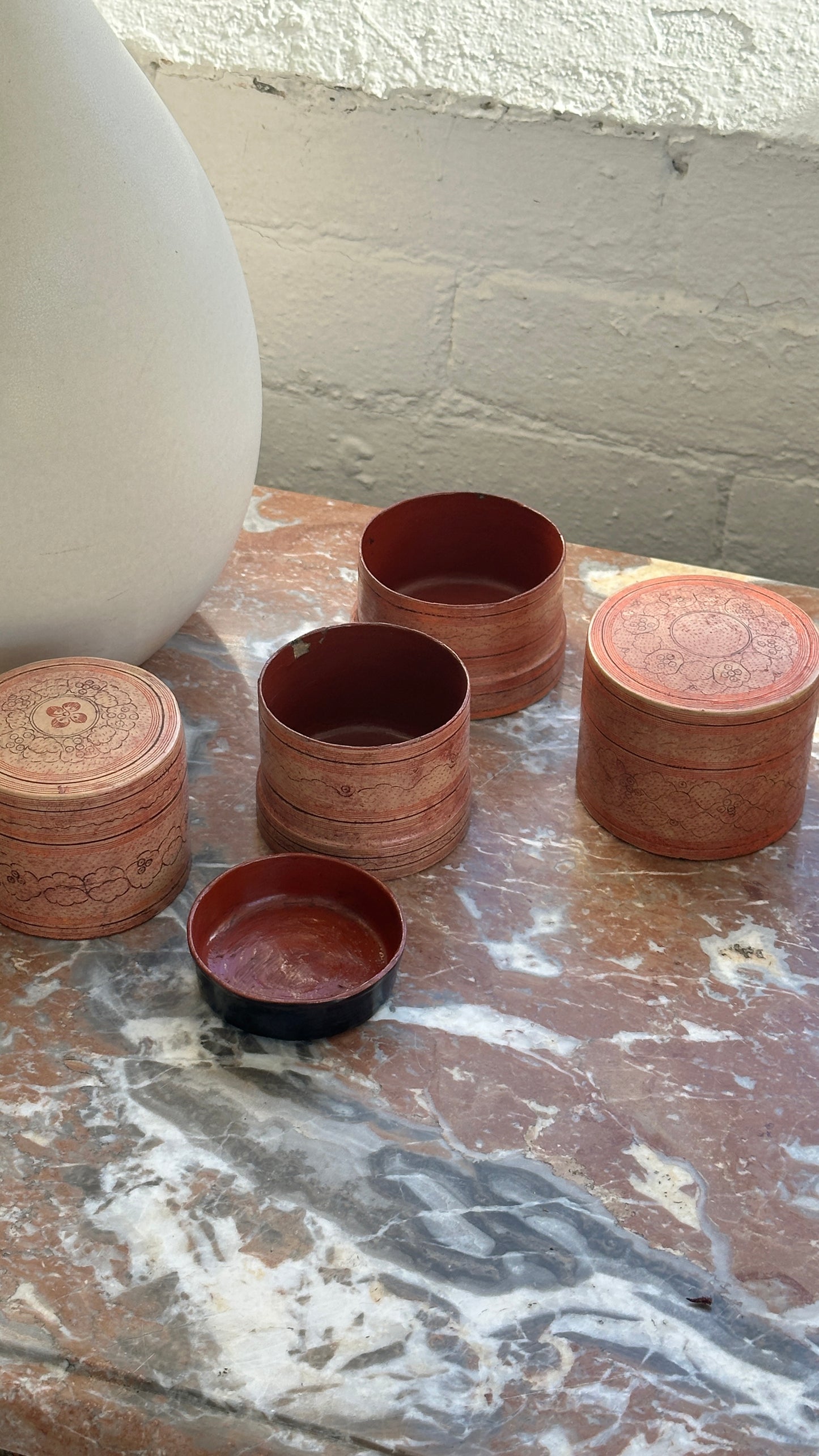 Pair of Lidded Containers