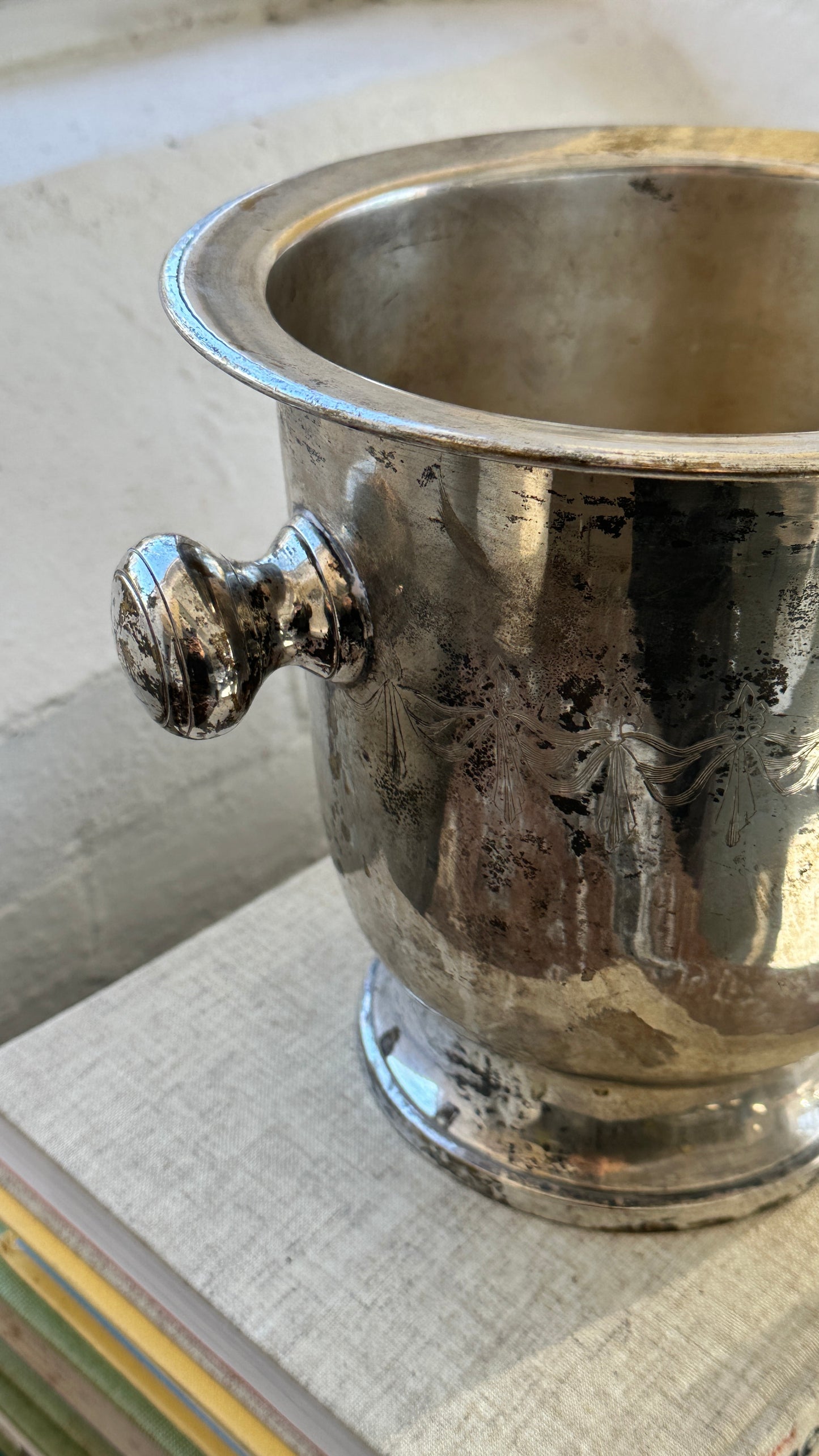 Engraved Silver Plated Champagne Bucket
