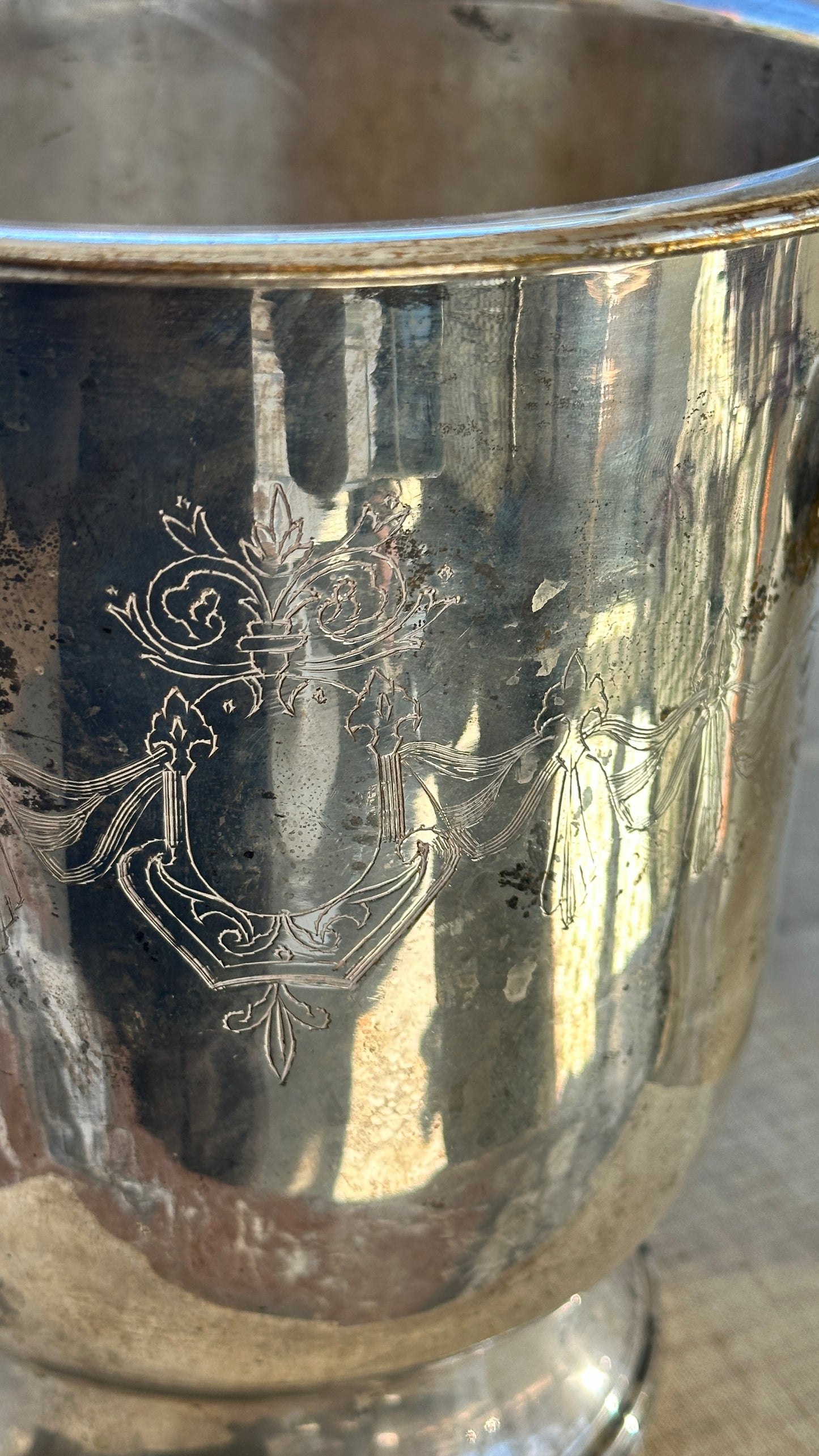 Engraved Silver Plated Champagne Bucket