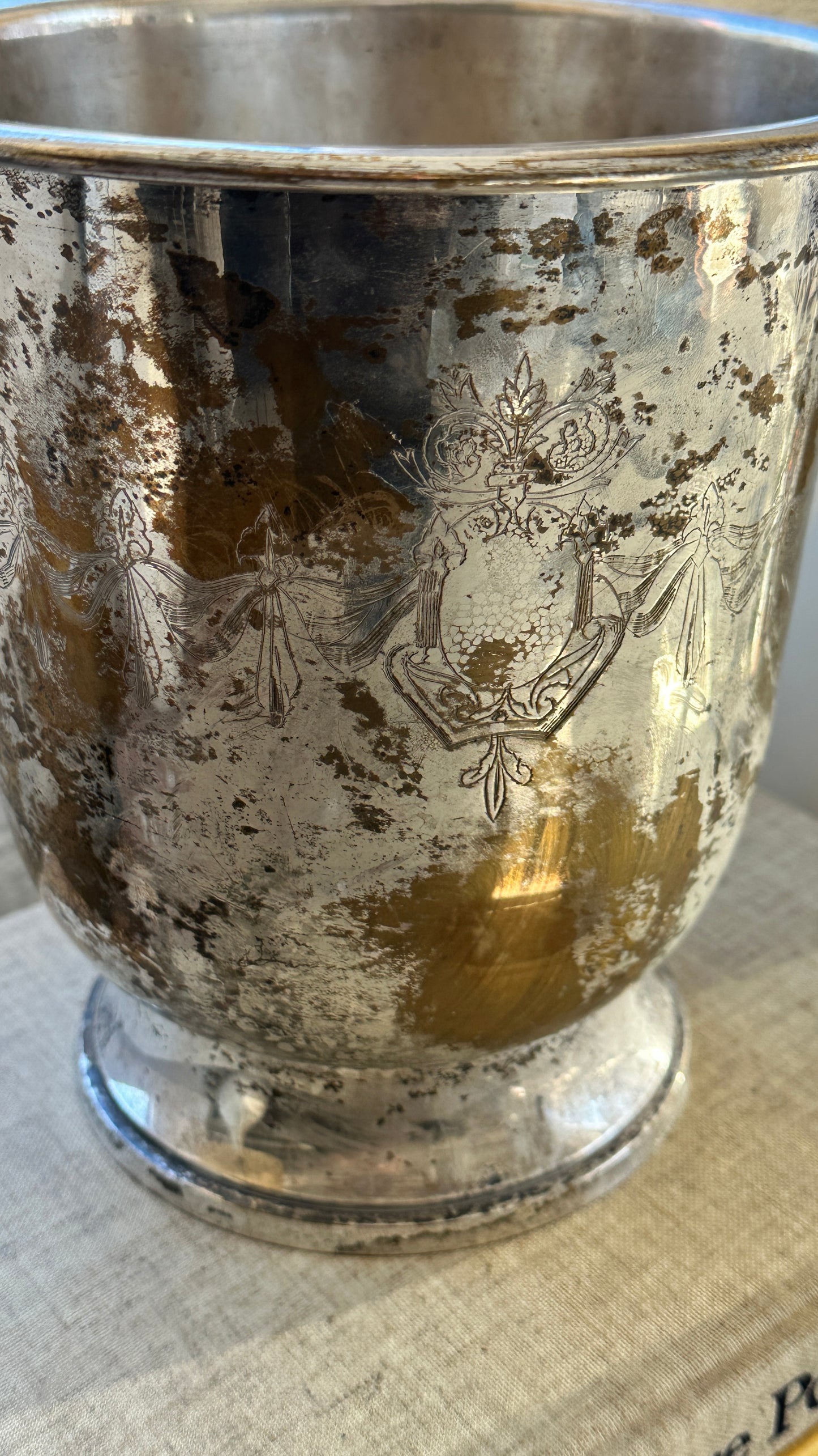 Engraved Silver Plated Champagne Bucket