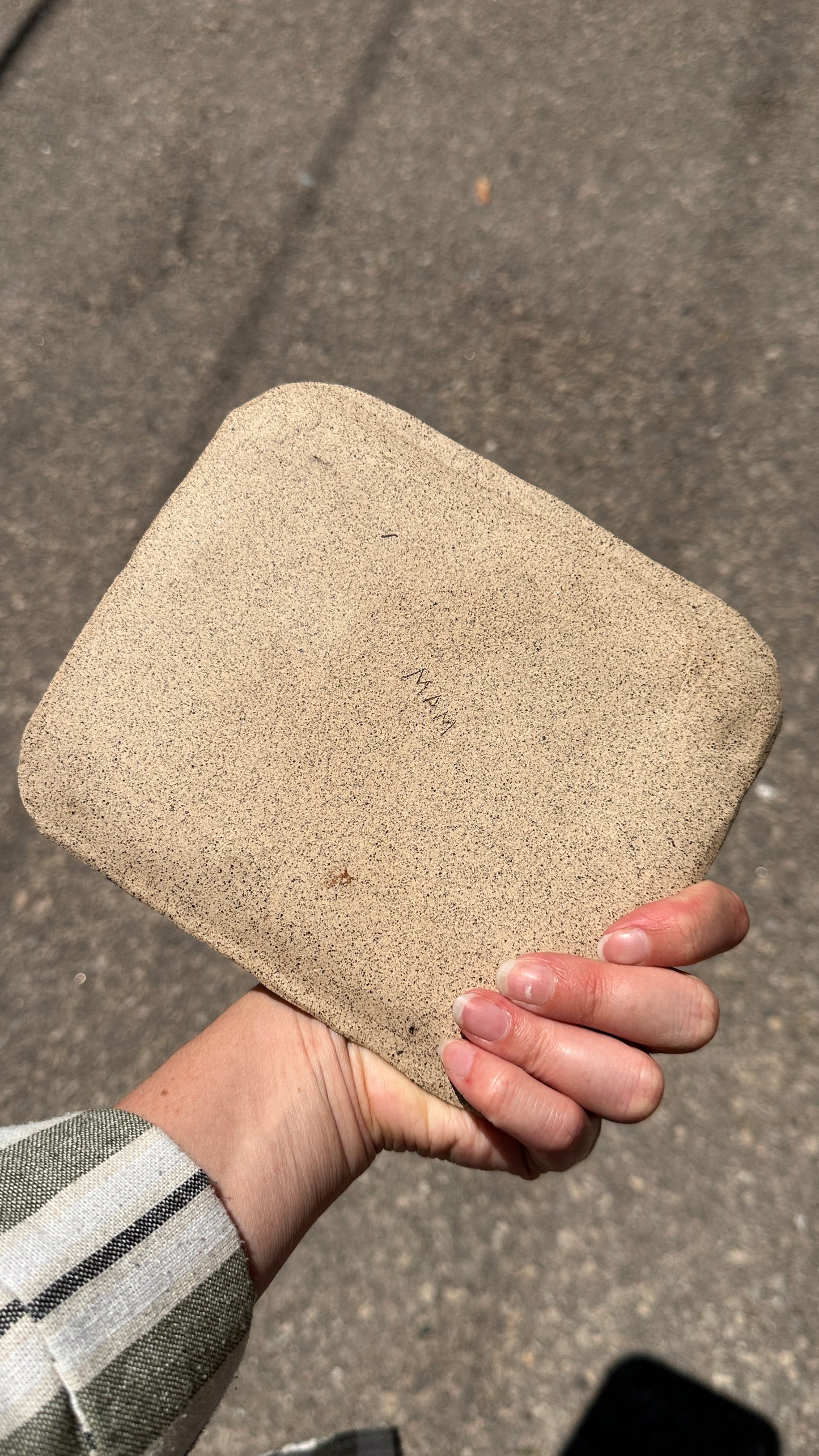 Slab Built Ceramic Tray with Decorative Relief