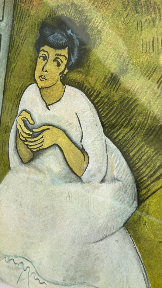 Vintage Framed Print of "The Woman in Pink" by Raoul Dufy