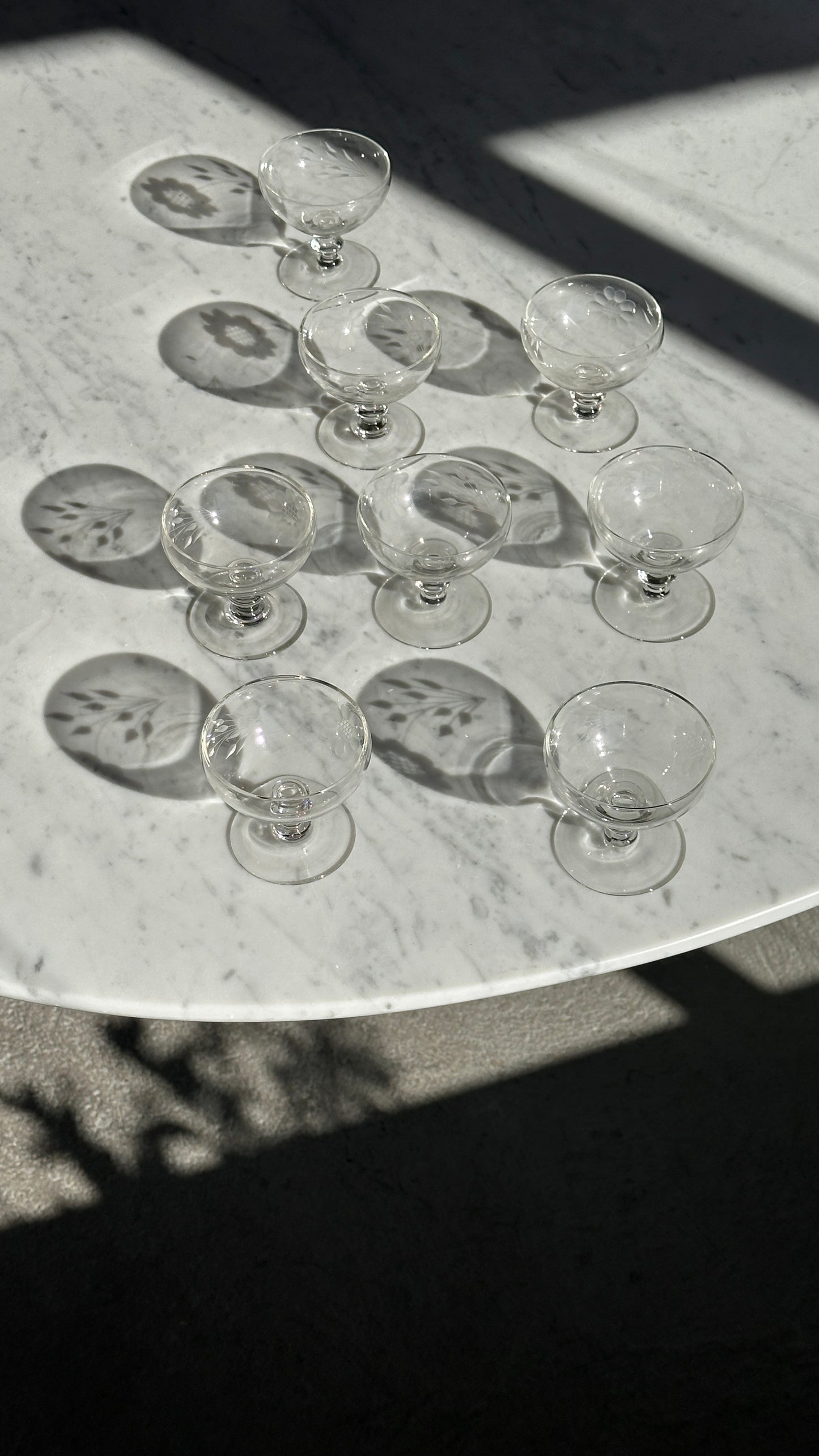 Large Collection of Cornflower Crystal Glassware