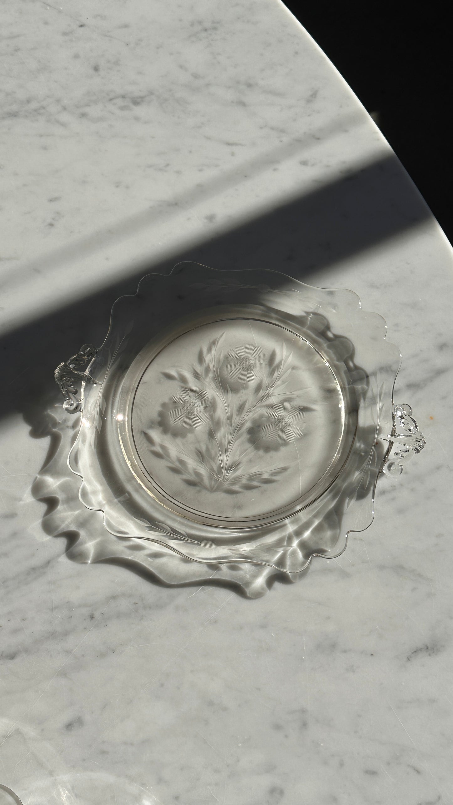 Large Collection of Cornflower Crystal Glassware