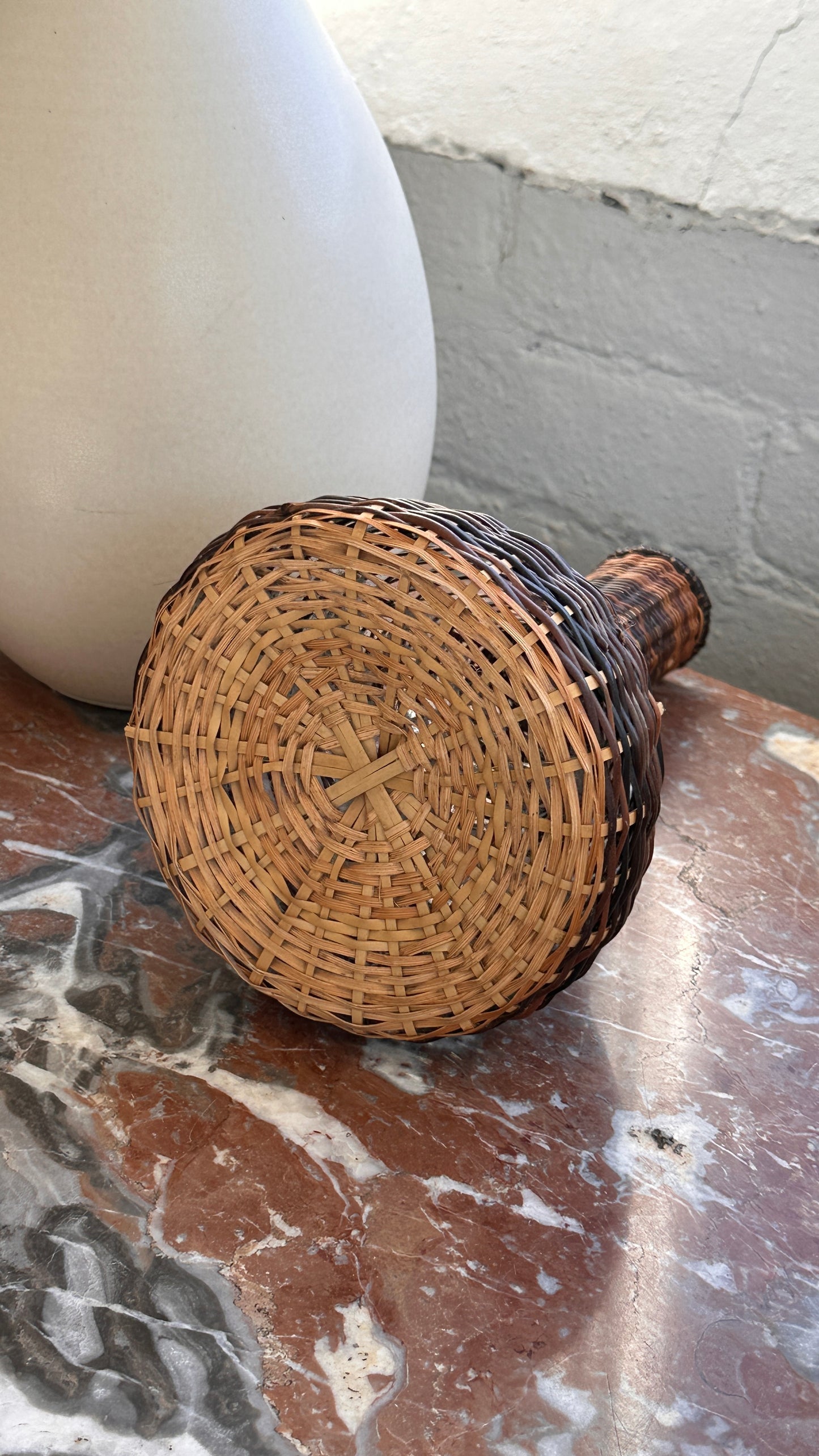 Pair of Woven Vases / Bottles