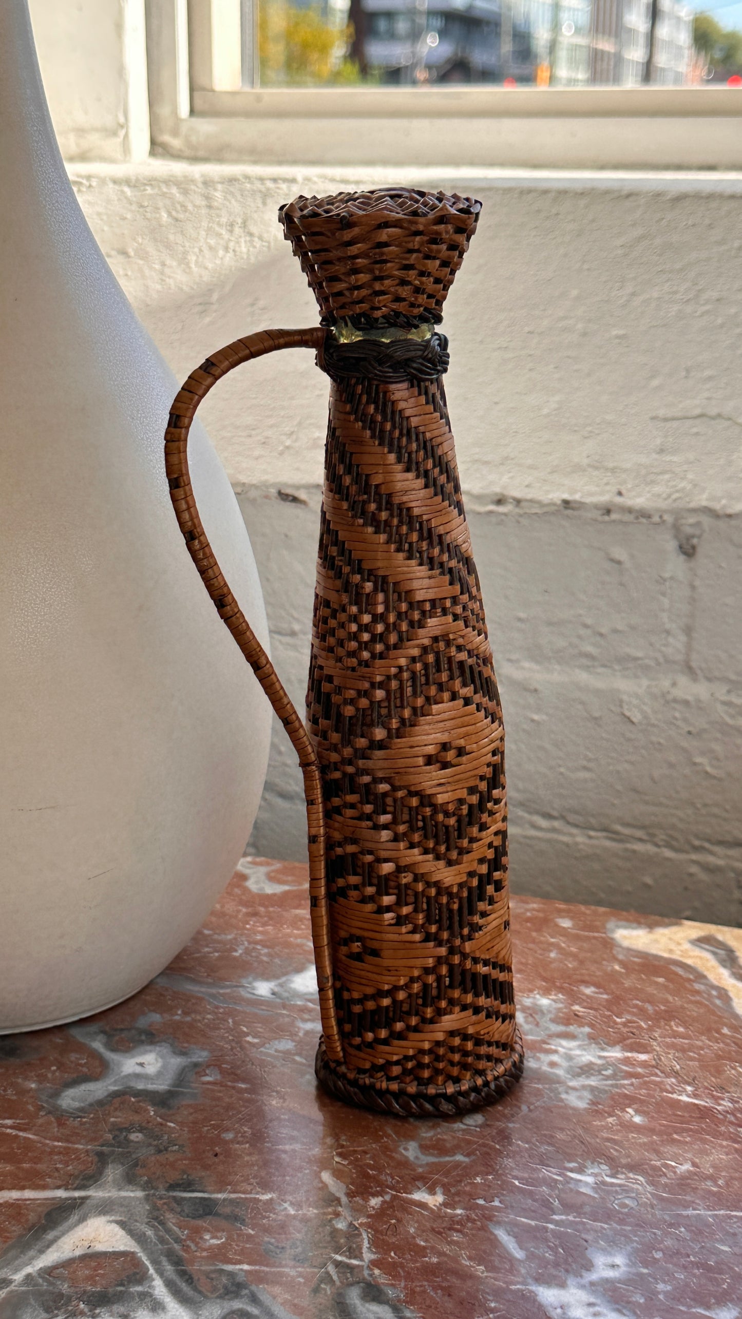 Pair of Woven Vases / Bottles