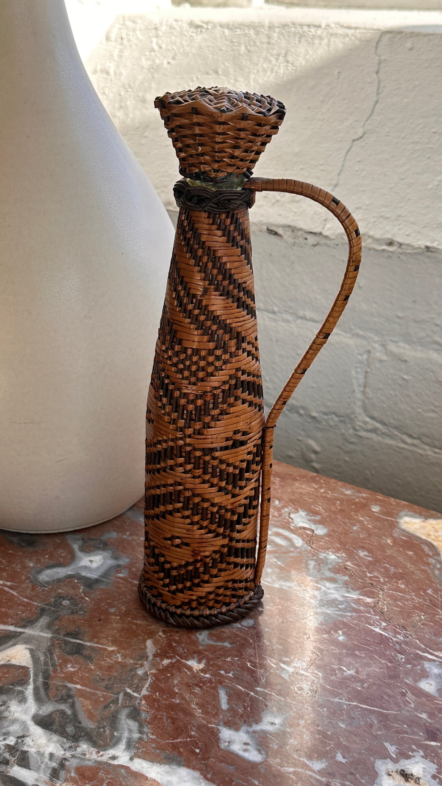 Pair of Woven Vases / Bottles