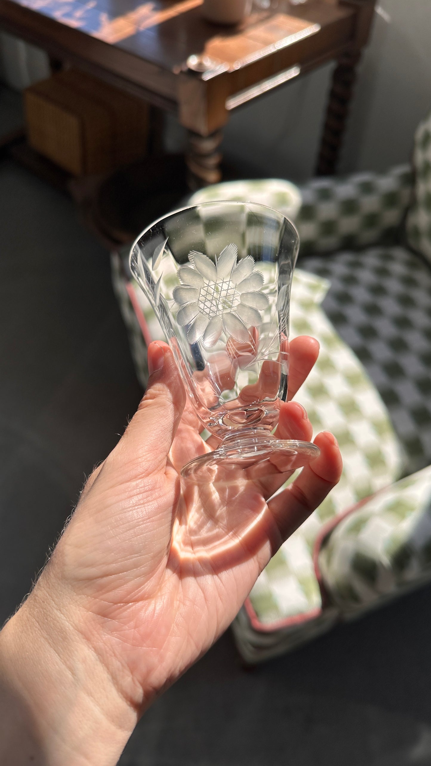 Large Collection of Cornflower Crystal Glassware
