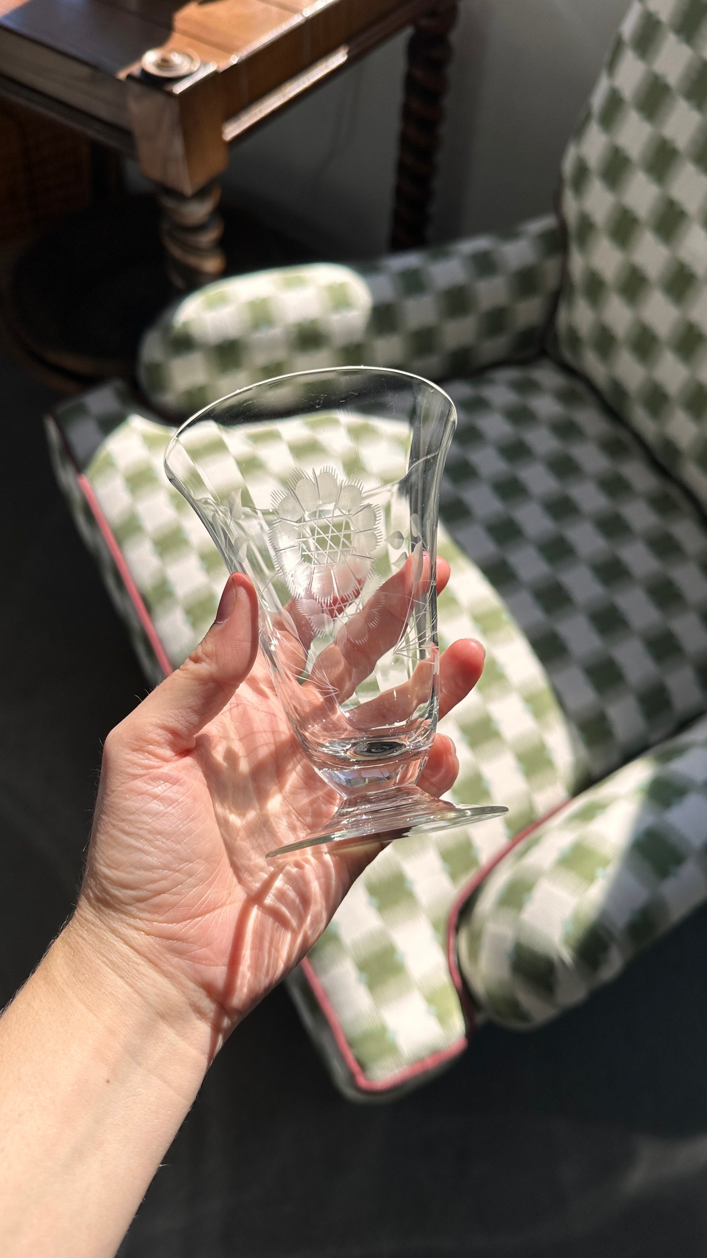 Large Collection of Cornflower Crystal Glassware