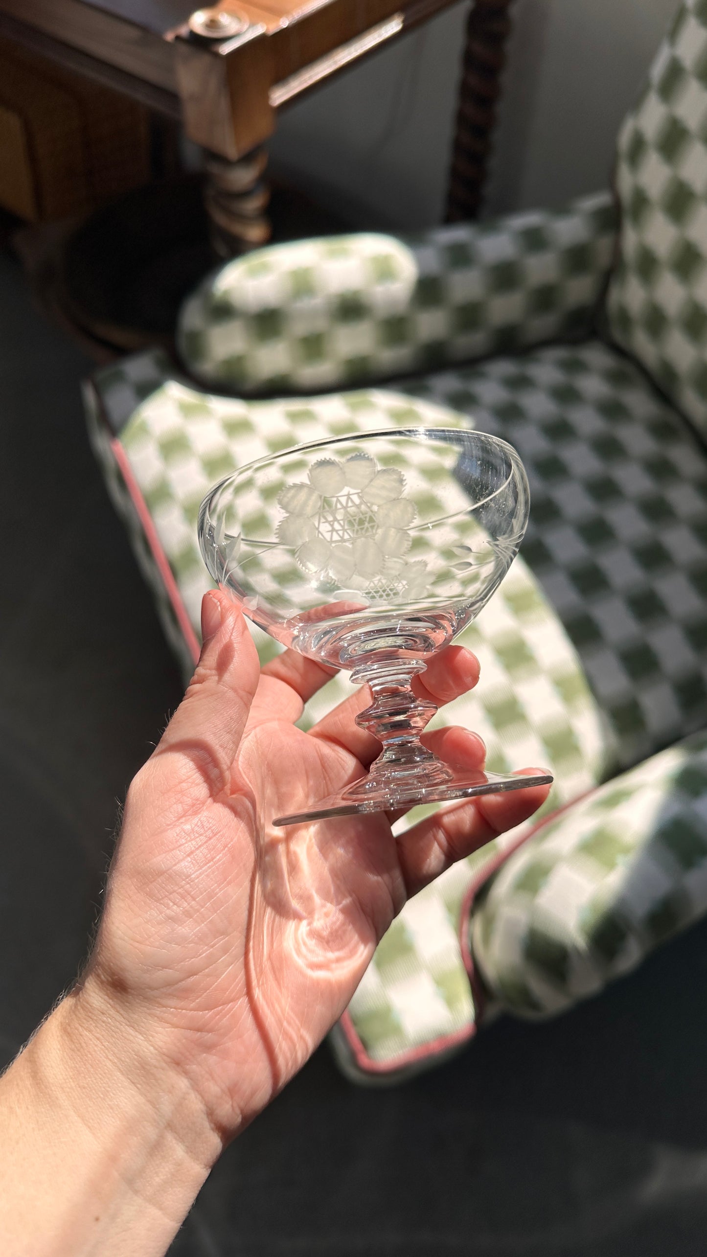 Large Collection of Cornflower Crystal Glassware