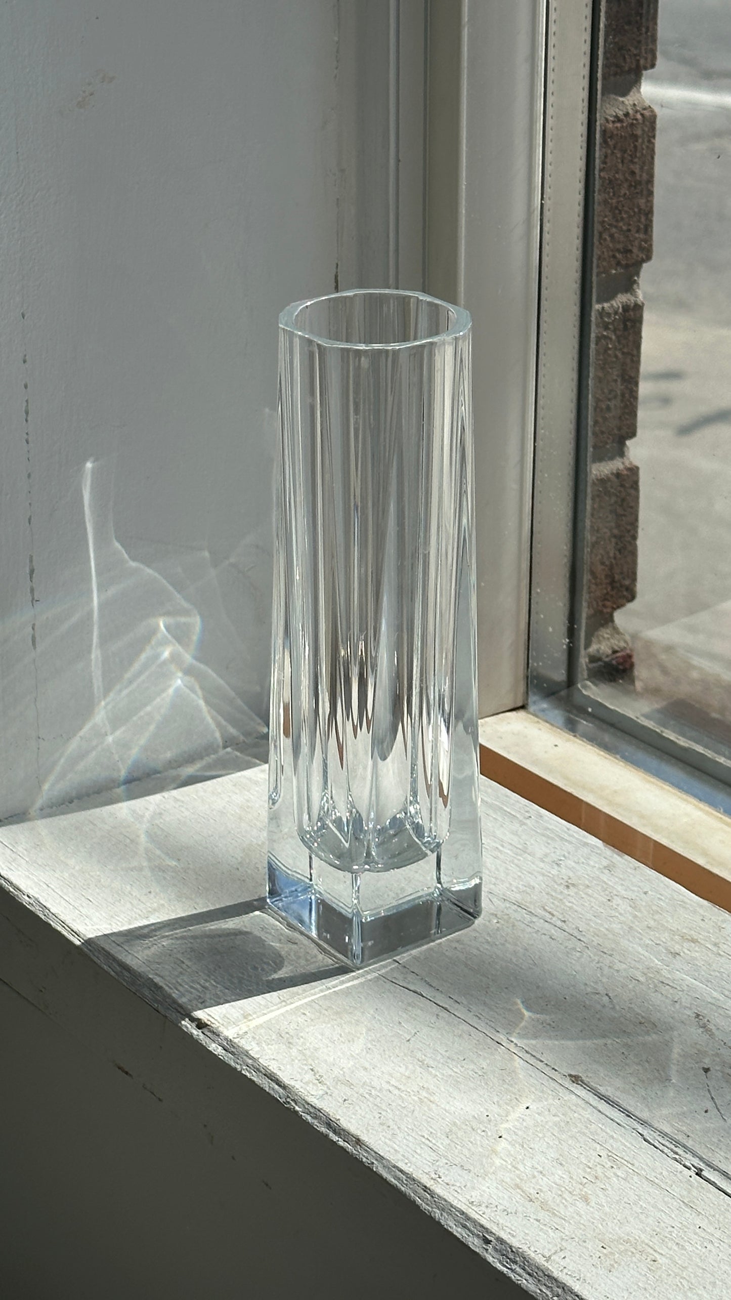 Vintage Crystal Glass Vase