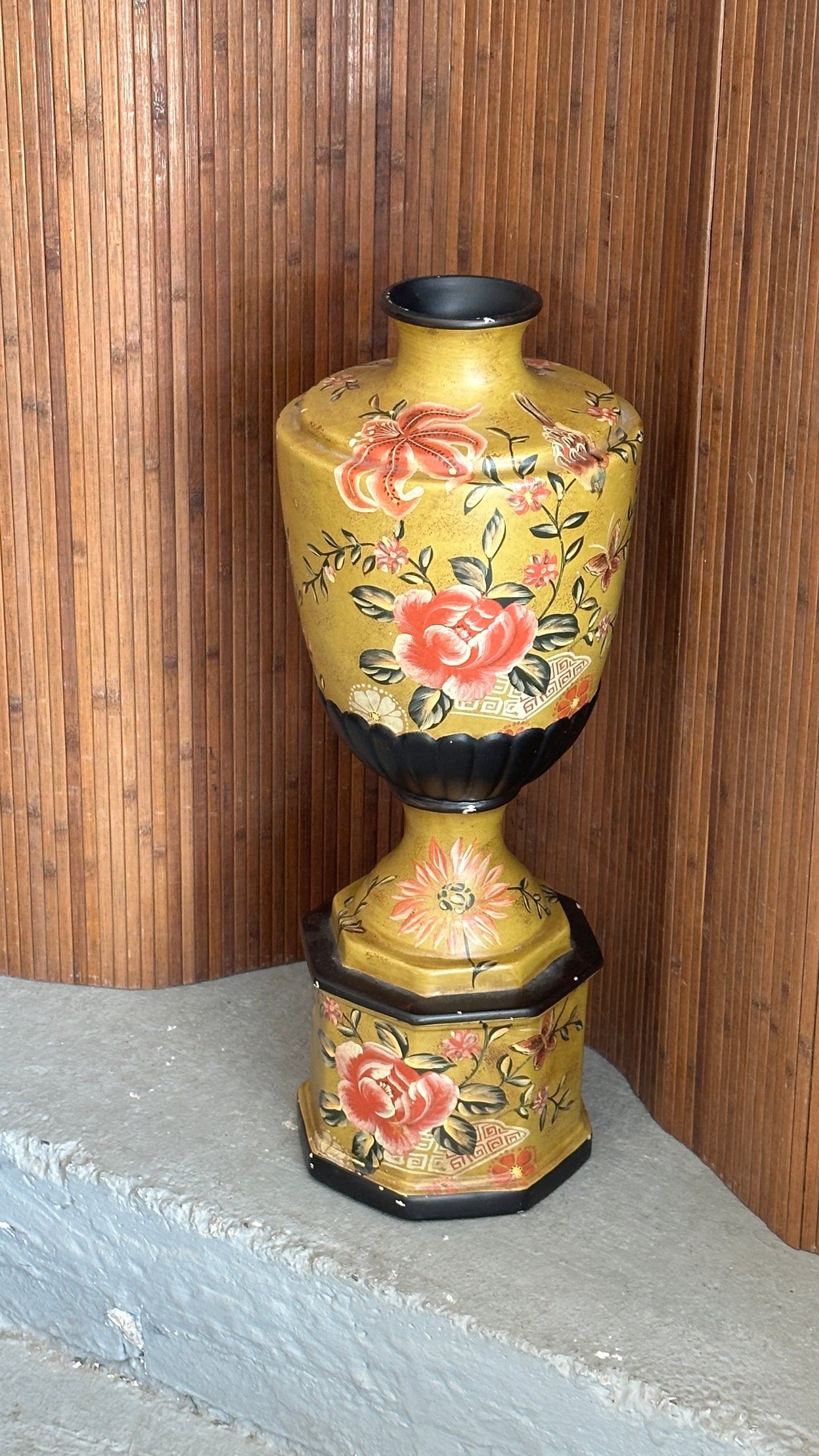 Large Decorated Ceramic Vase