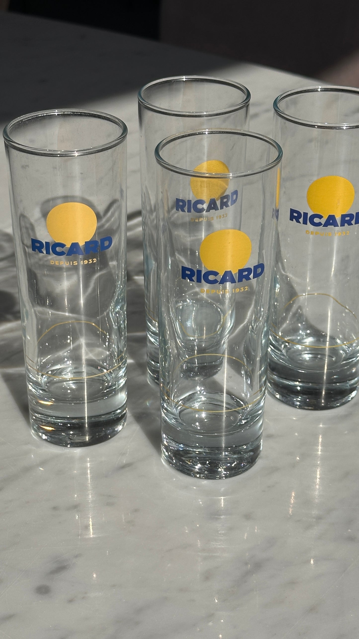 Set of 4 Glass Ricard Glasses