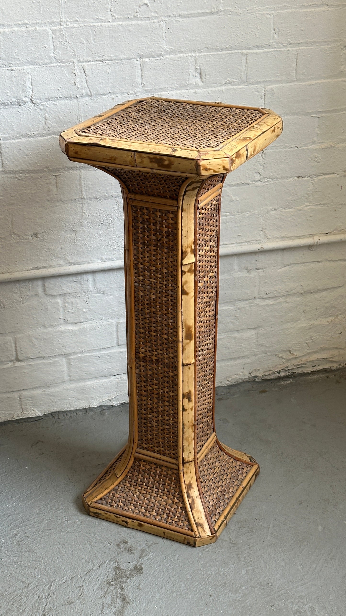 Wicker Pedestal / Plant Stand