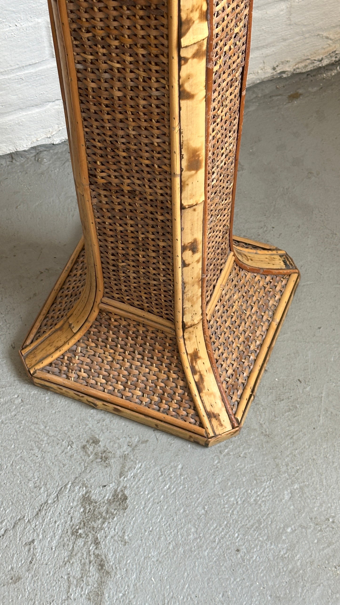 Wicker Pedestal / Plant Stand