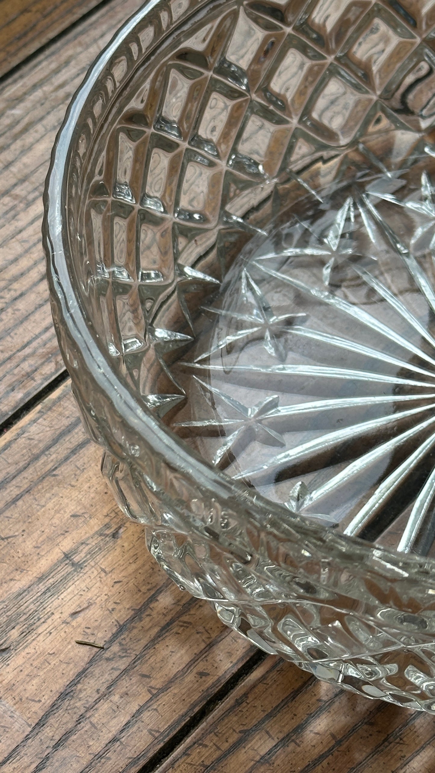 Vintage Glass Serving Bowl
