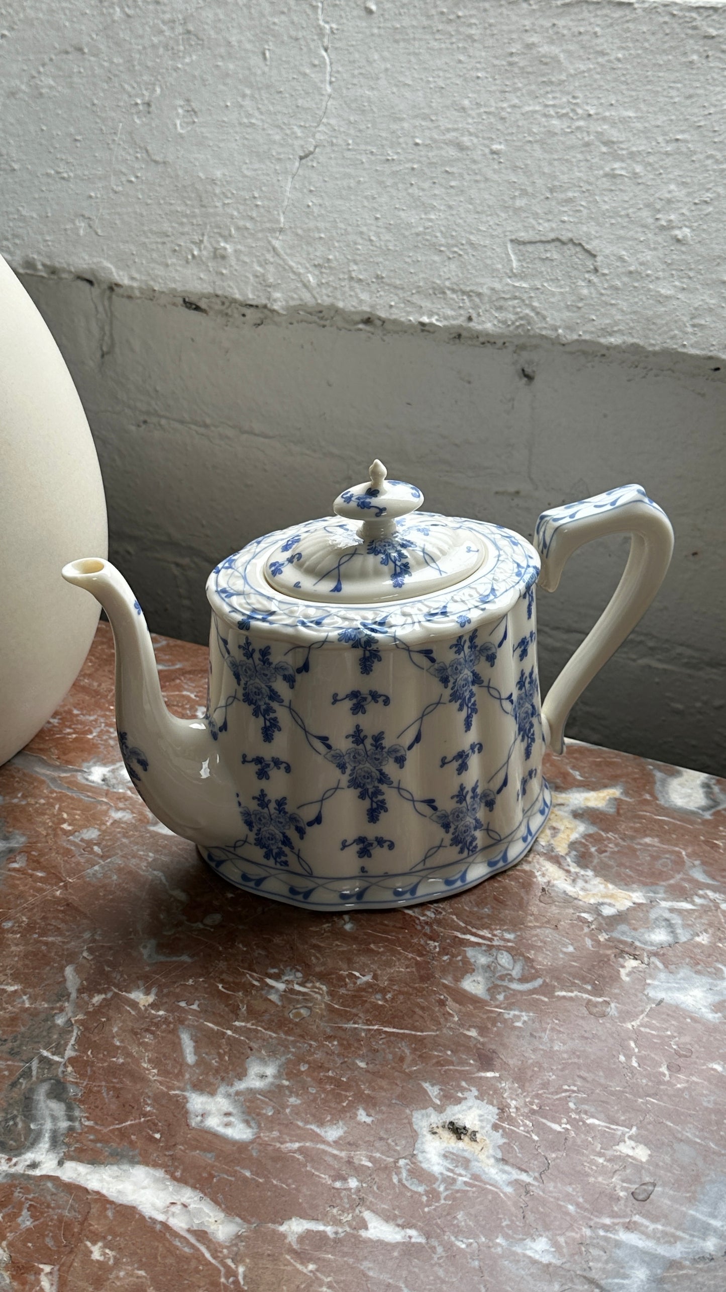 Porcelain Rose Brocade Teapot by Skye McGhie