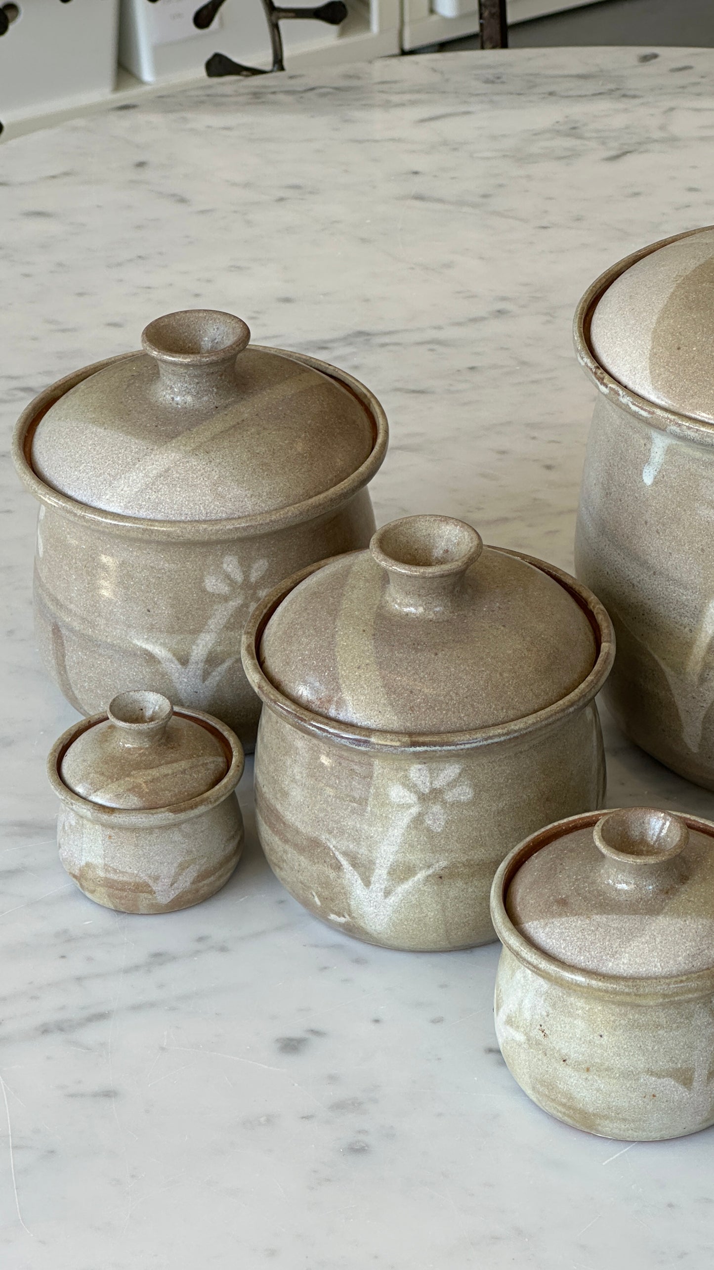 Set of 8 Ceramic Lidded Containers