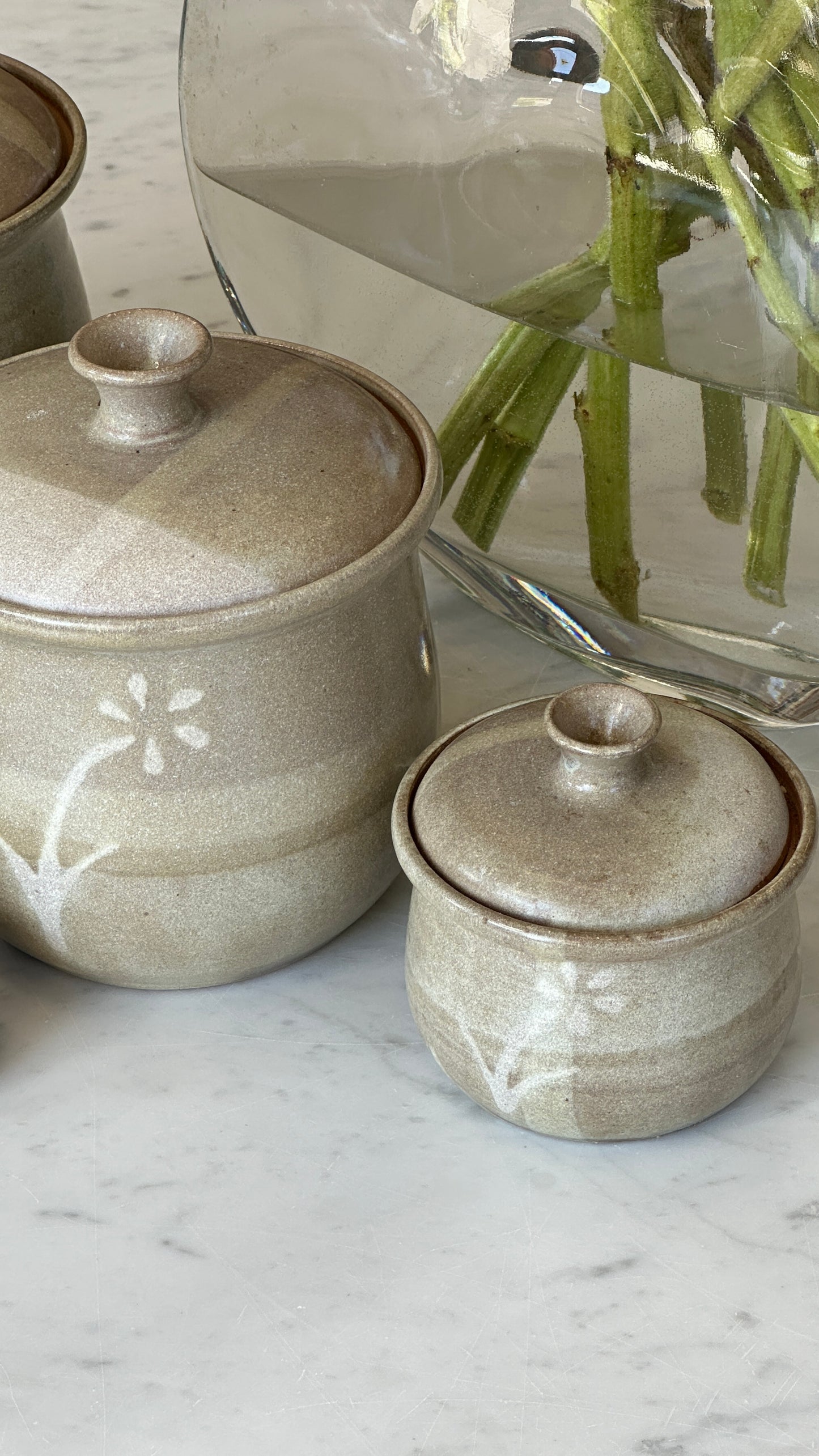 Set of 8 Ceramic Lidded Containers