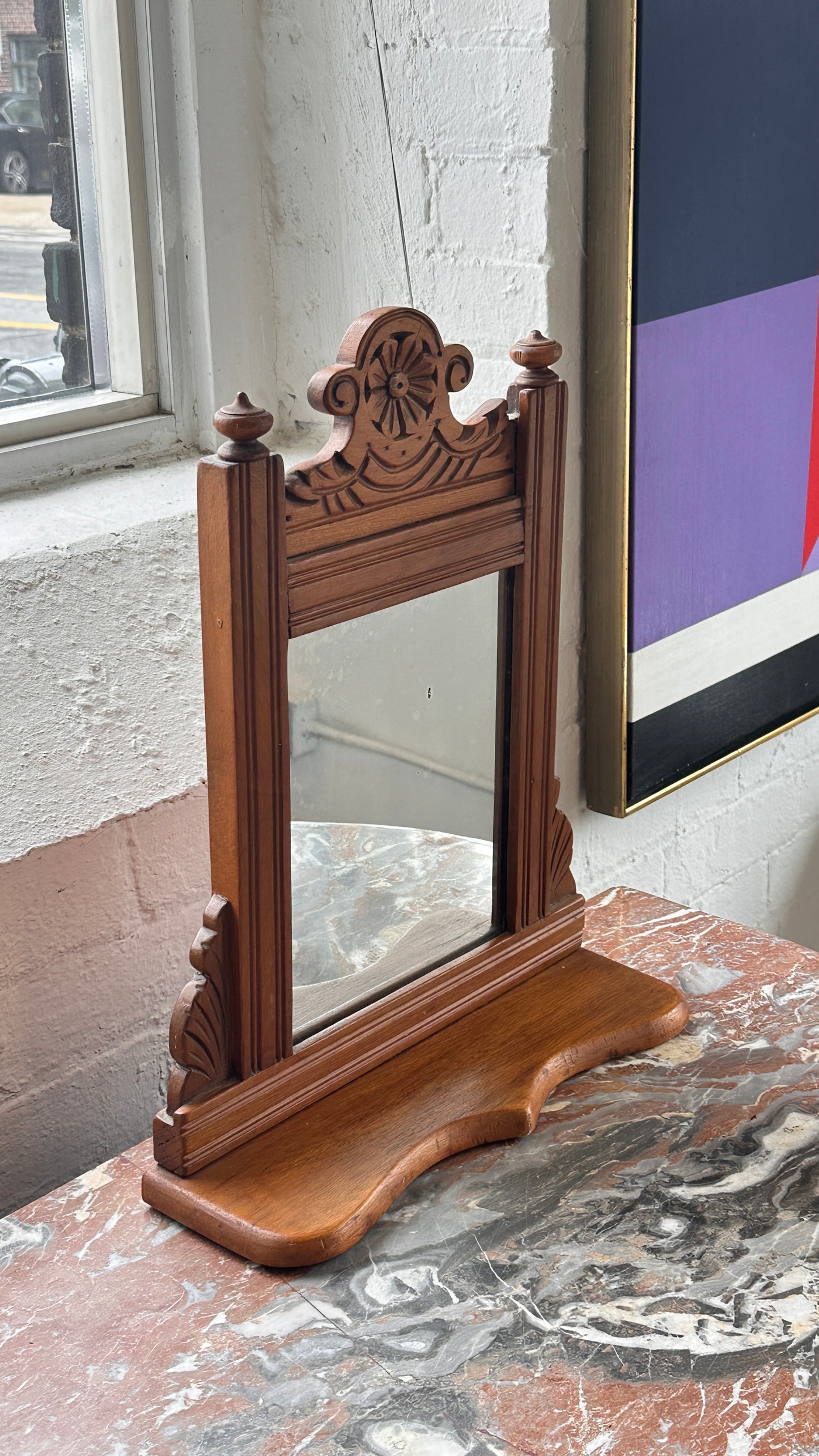 Antique Wooden Dressing Mirror